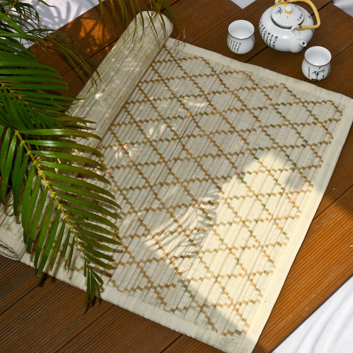 Tapis de yoga India en herbe Sambu