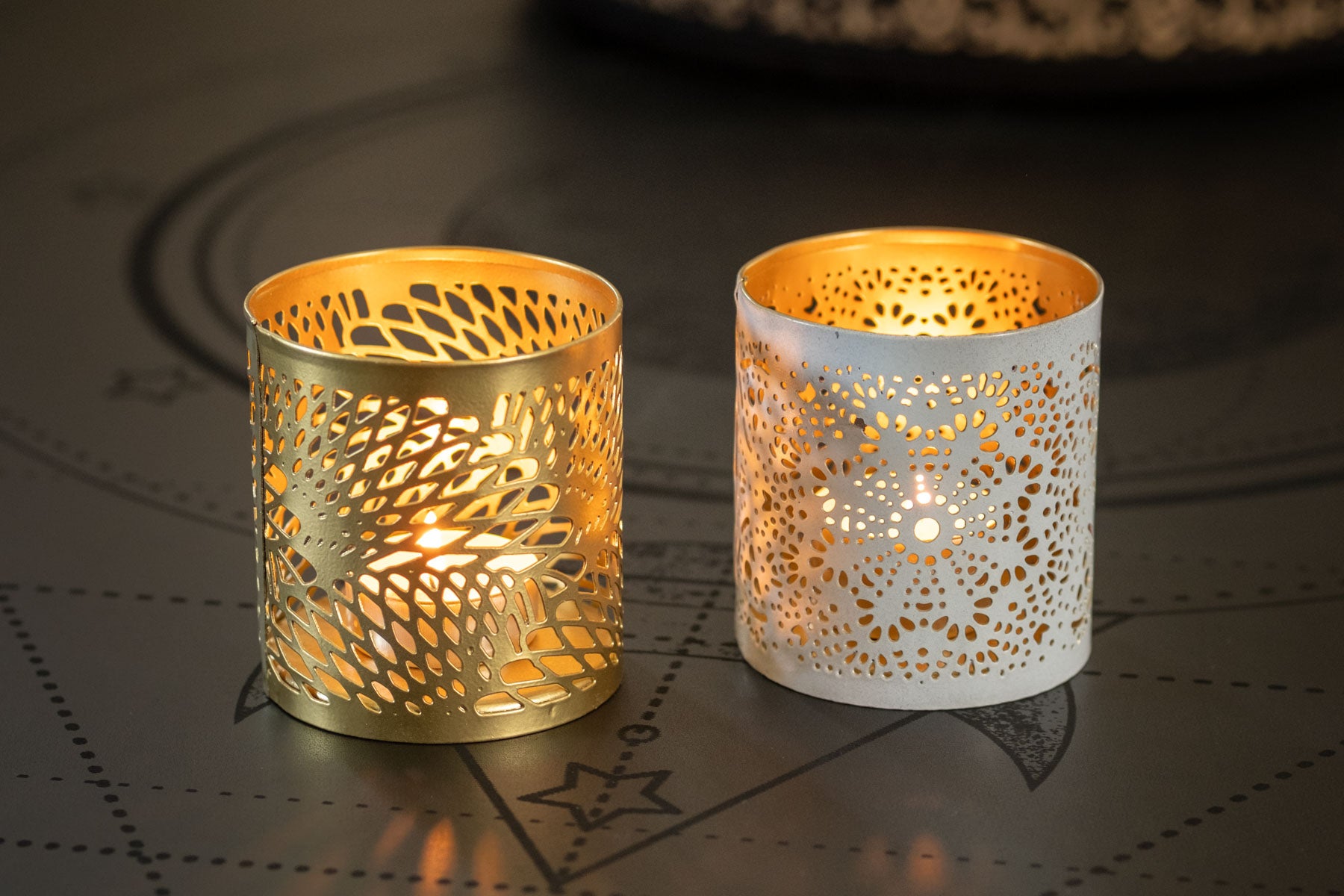 ugc-video-Windlicht, Duftlampe & Räucherstövchen 3 in 1 - Mandala weiss