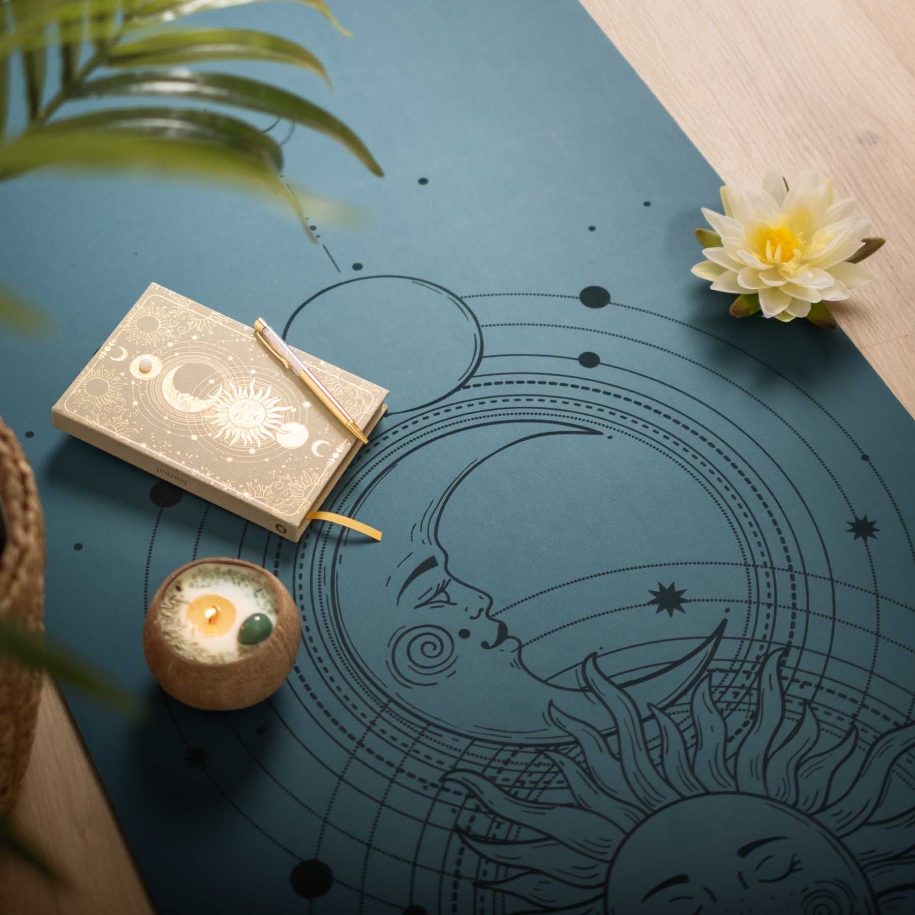 Yogamatte SuperGrip 2.0 Cosmos rutschfeste Yogamatte petrol