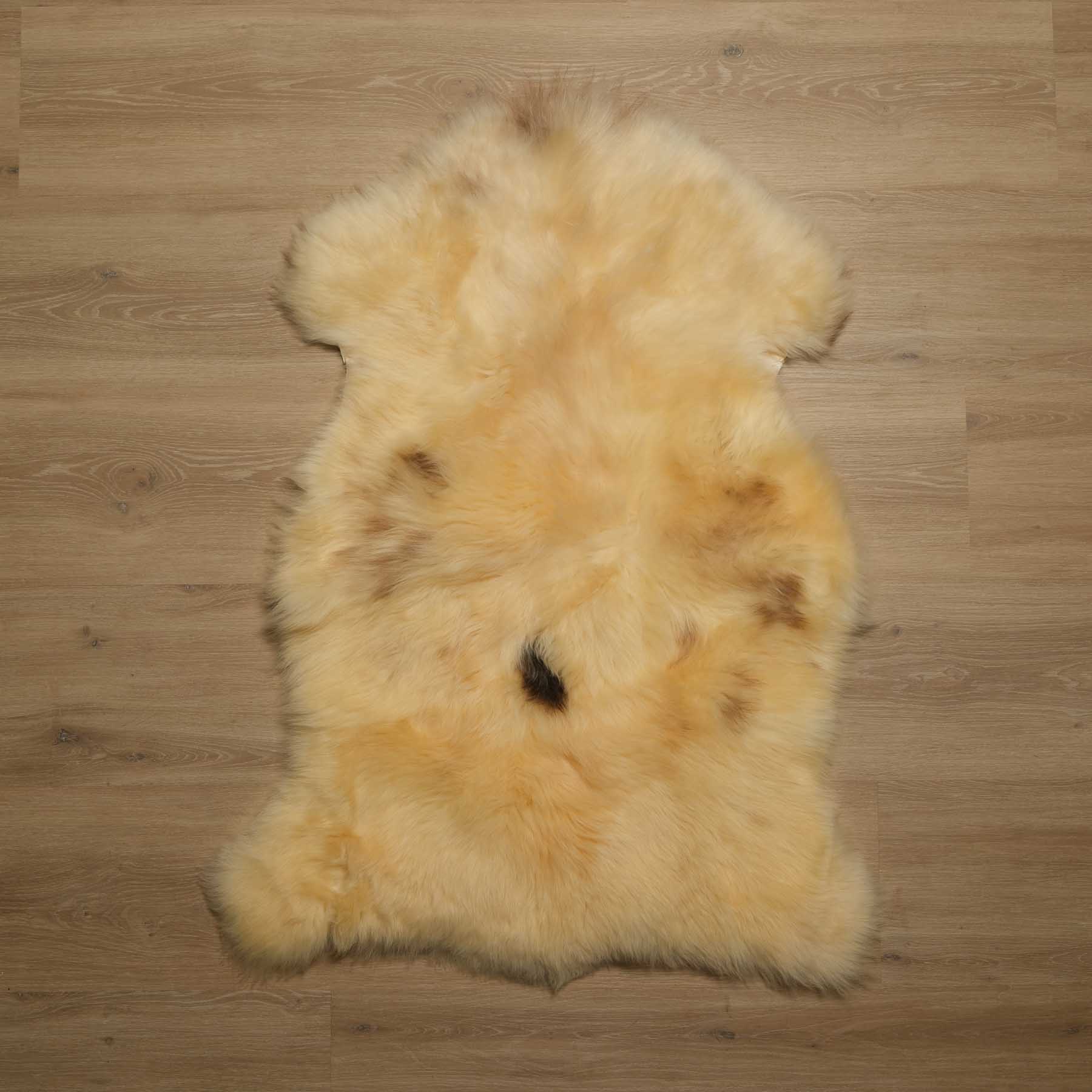 Lammfell Merino Einzelstück Nr. 11 gelb vanille braun