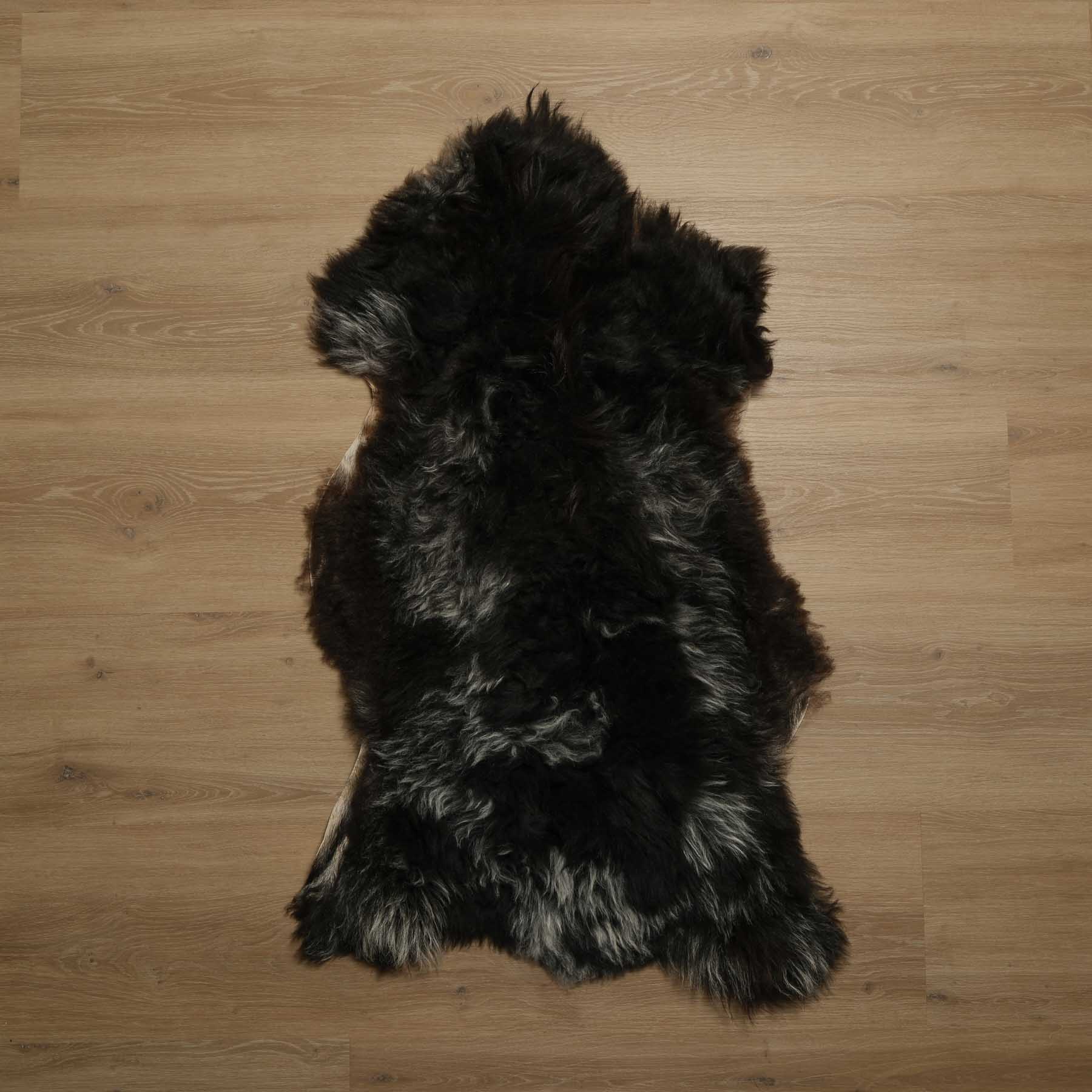 Lammfell Merino Einzelstück Nr. 9 schwarz weiss