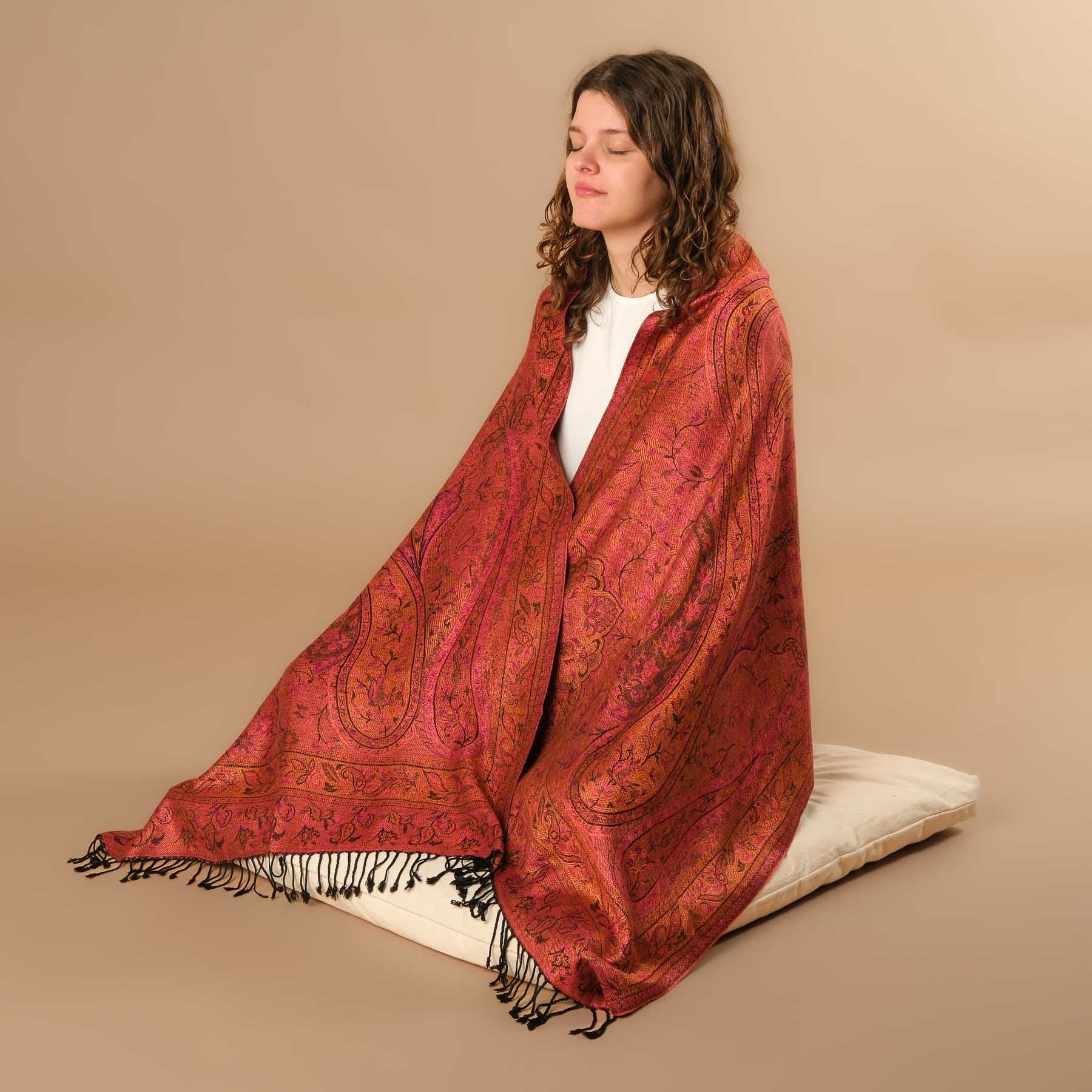 Meditationstuch Schal Viskose Dornröschen