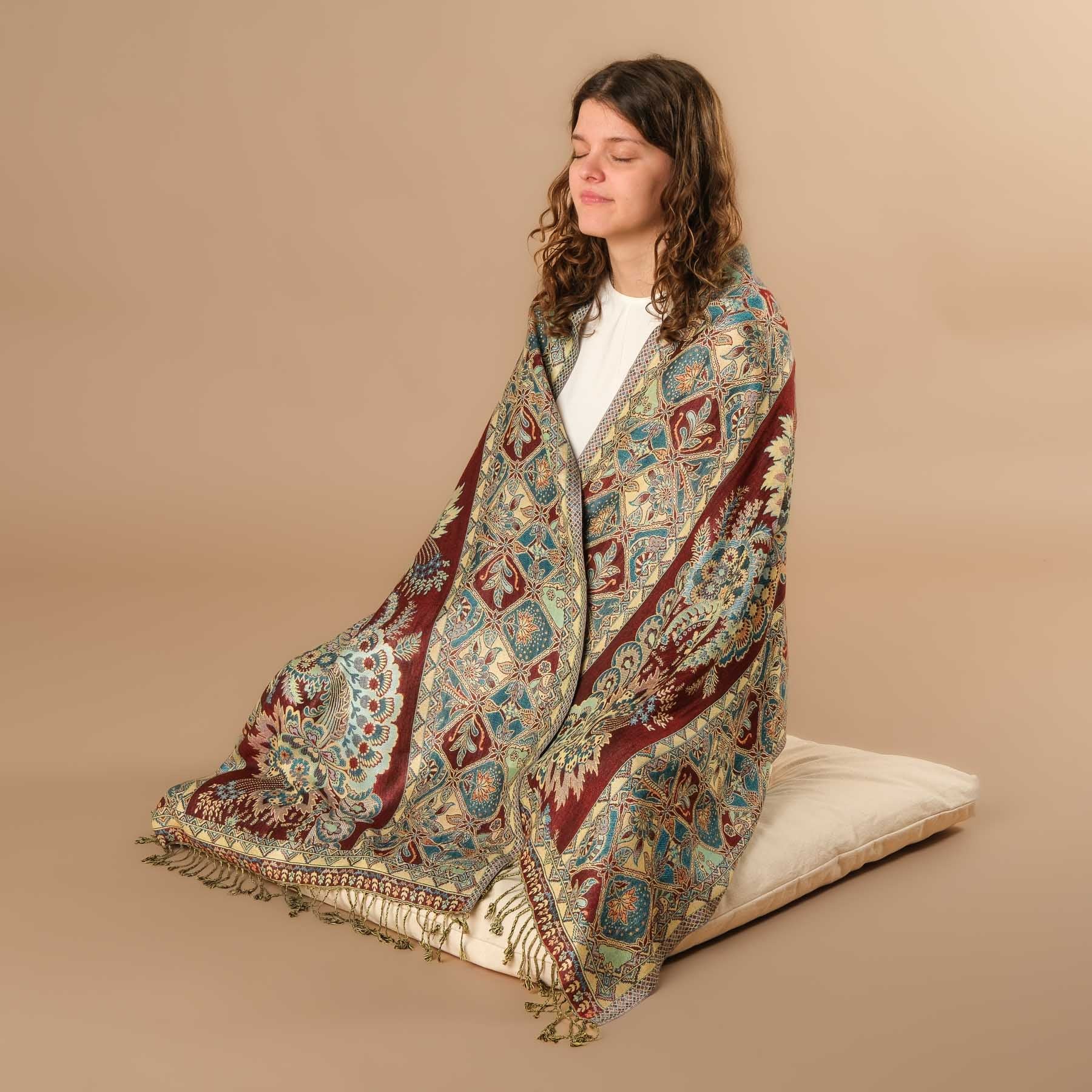 Meditationstuch Schal Viskose Oase