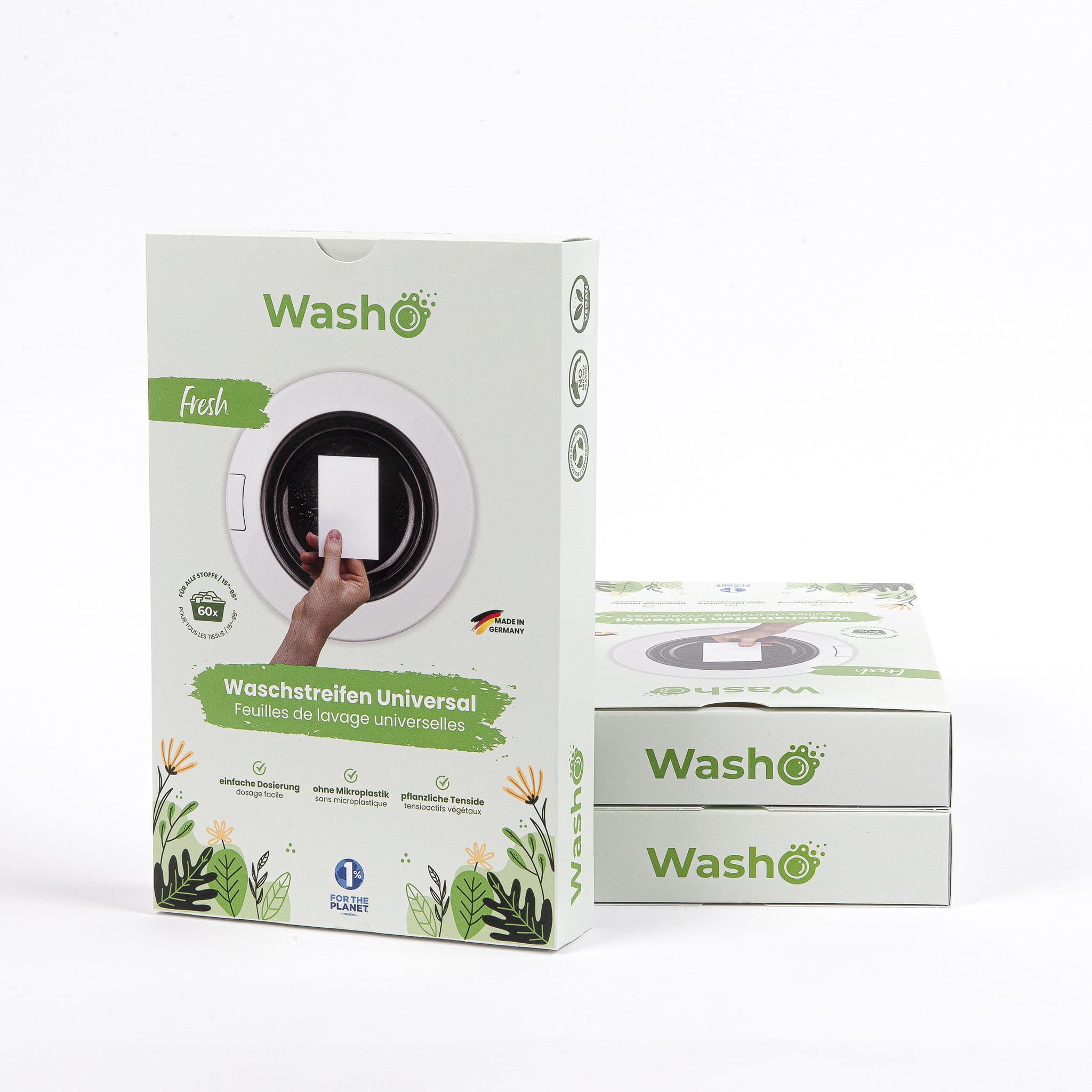 Washo ökologische Waschstreifen Fresh Breeze 3er Set
