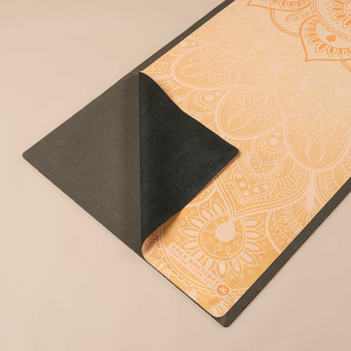 Tapis de voyage - Tapis de yoga Mandala jaune