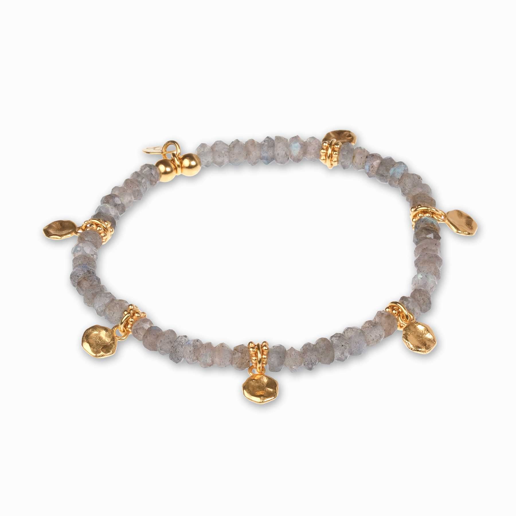 Bracelet Ananda en labradorite dorée