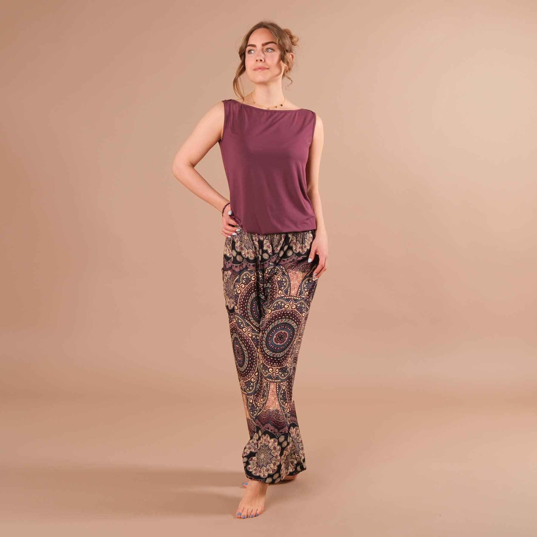 Yoga Bateau Tank Top - Nachhaltig in der Schweiz gemacht berry