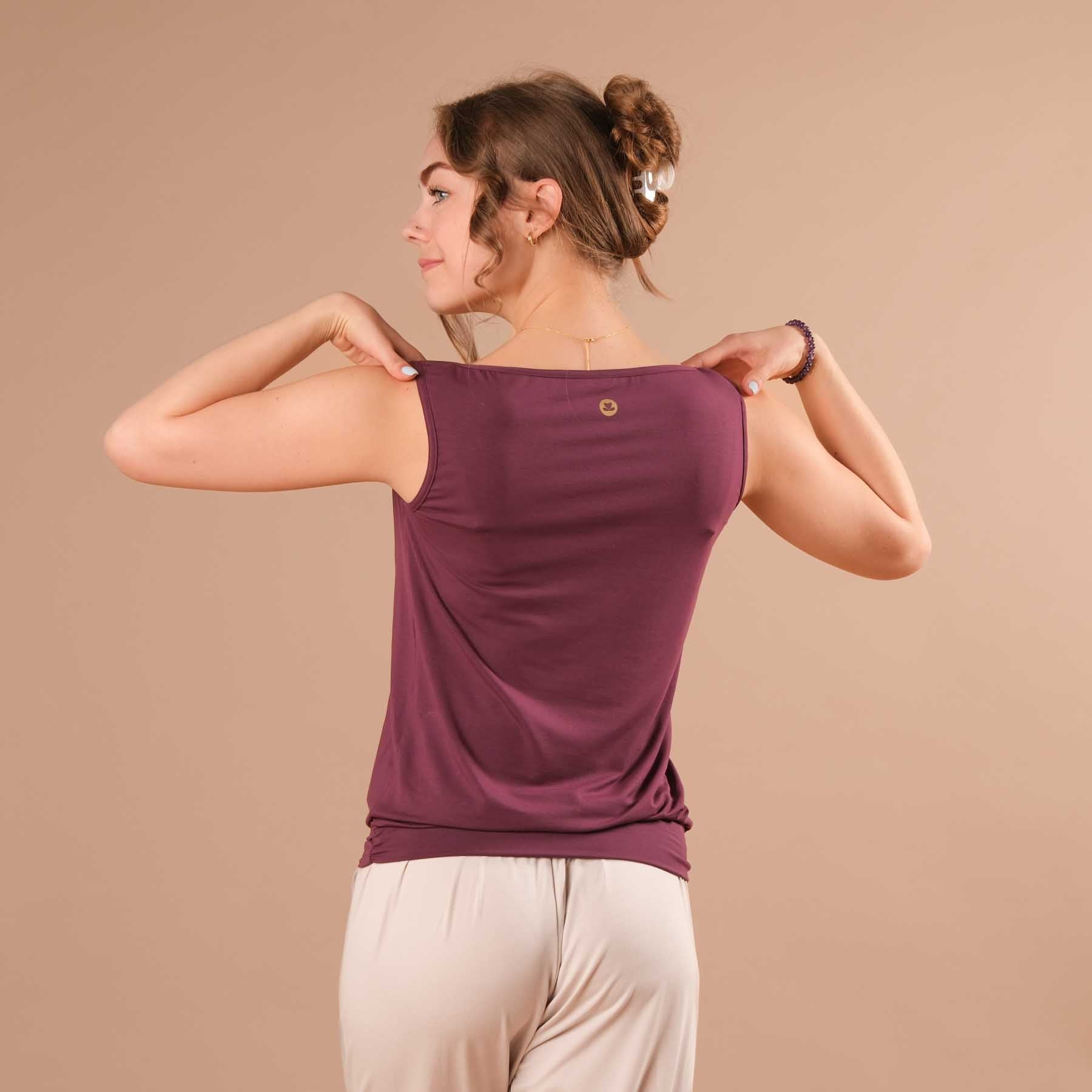 Yoga Bateau Tank Top - Nachhaltig in der Schweiz gemacht berry