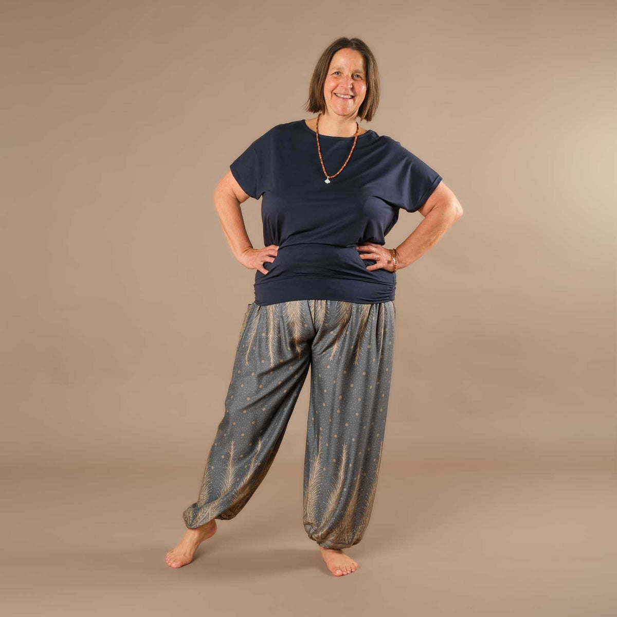 Yoga Shirt Comfy kurzarm nachhaltig in der Schweiz hergestellt navy