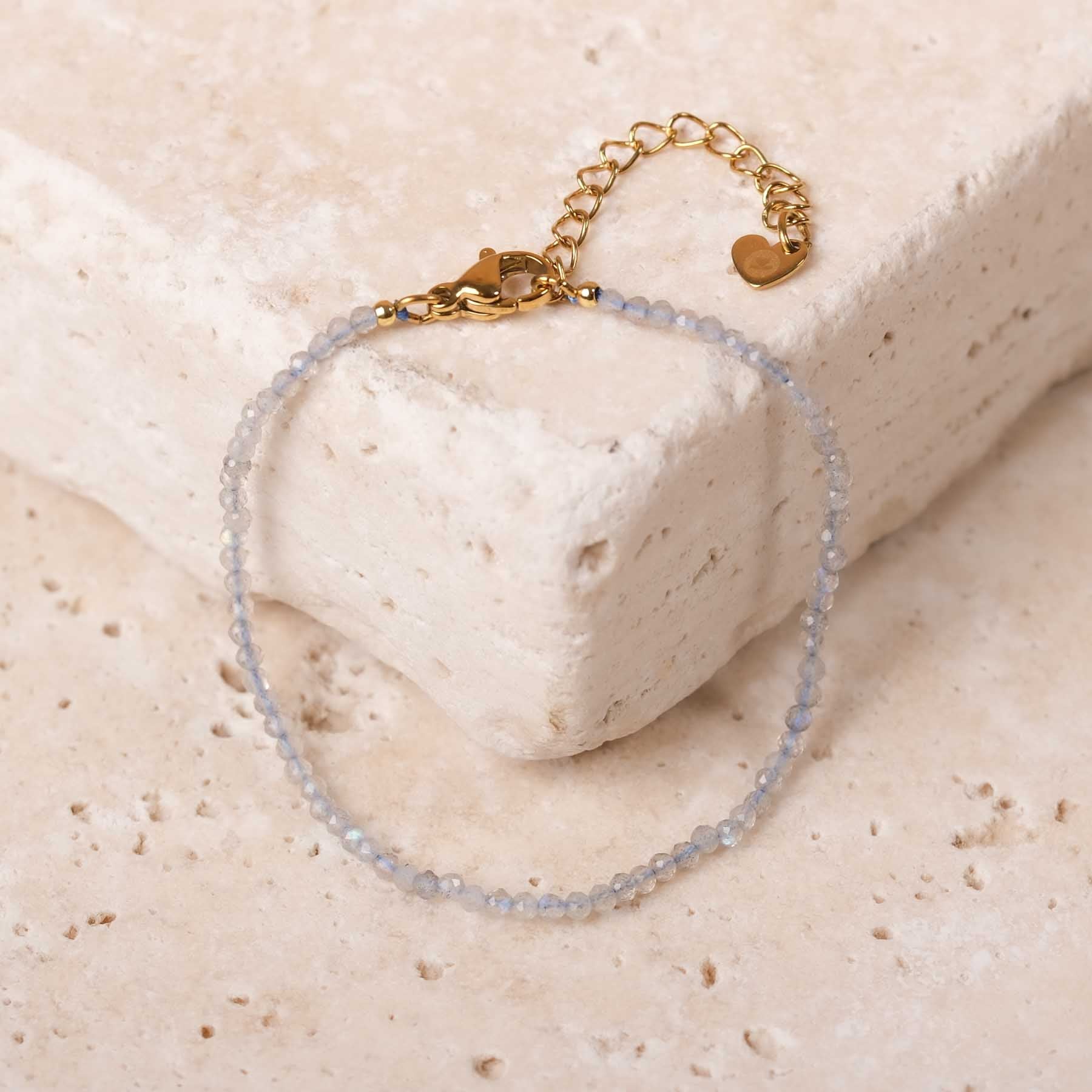 Edelstein Armband Labradorit 2mm