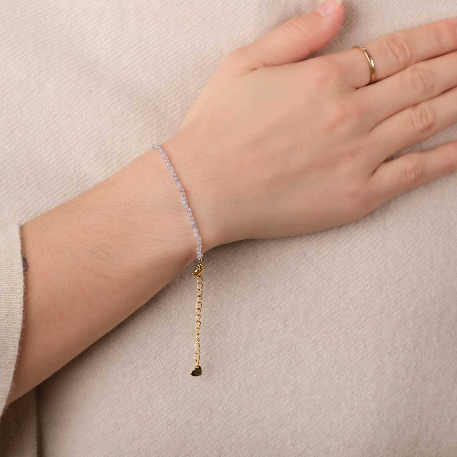 Edelstein Armband Labradorit 2mm