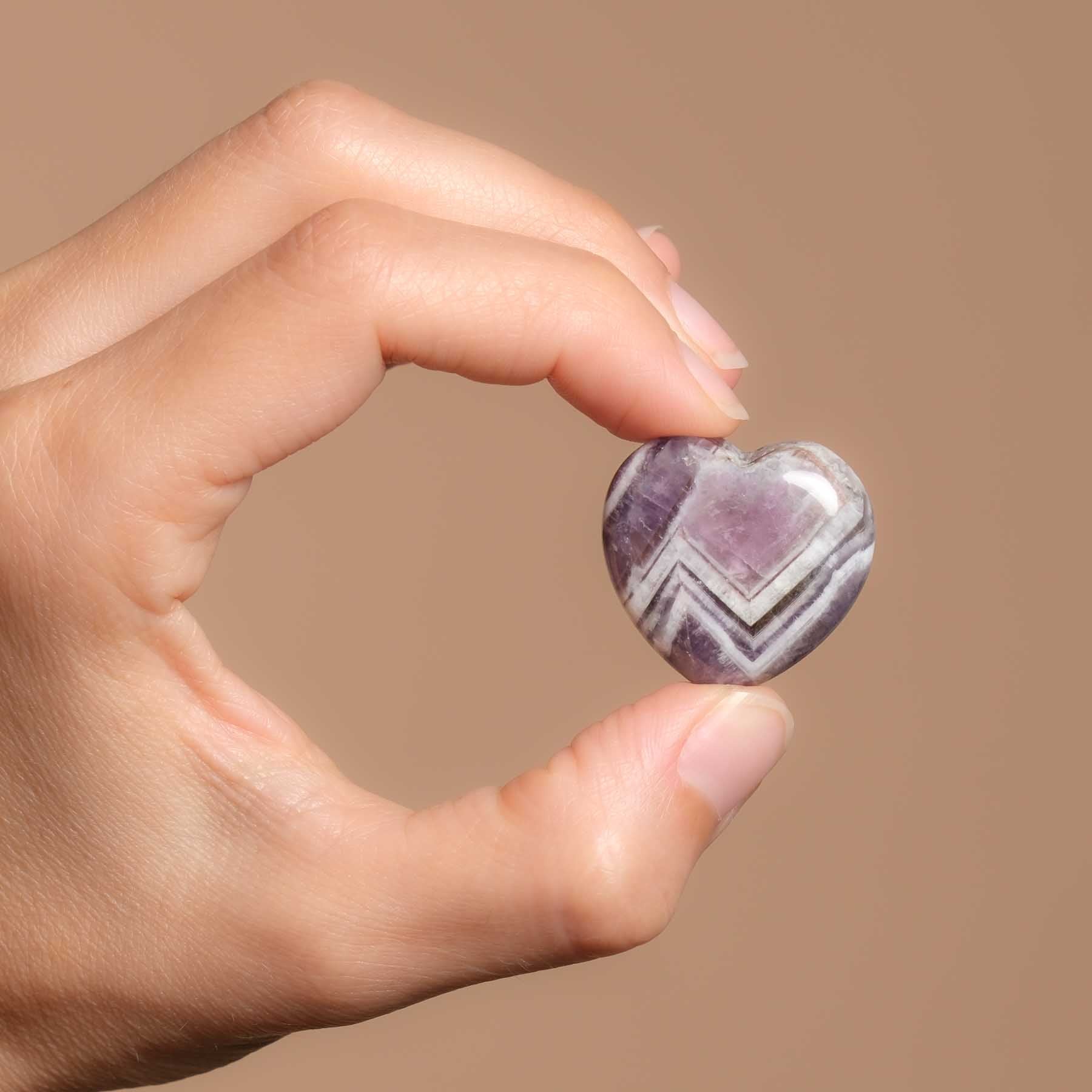 Edelstein Herz Handschmeichler Amethyst (violett)
