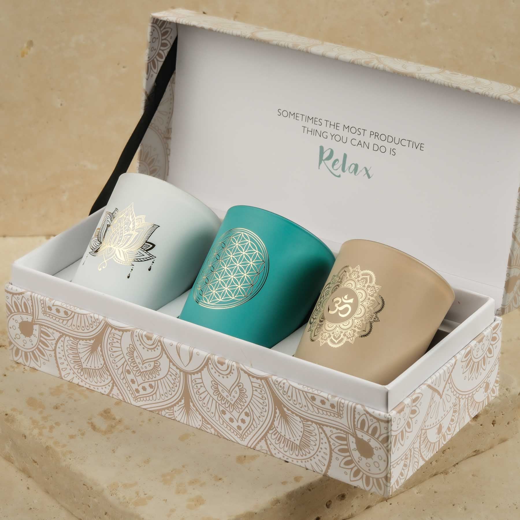 Duftkerzen 3er Set - Geschenkbox