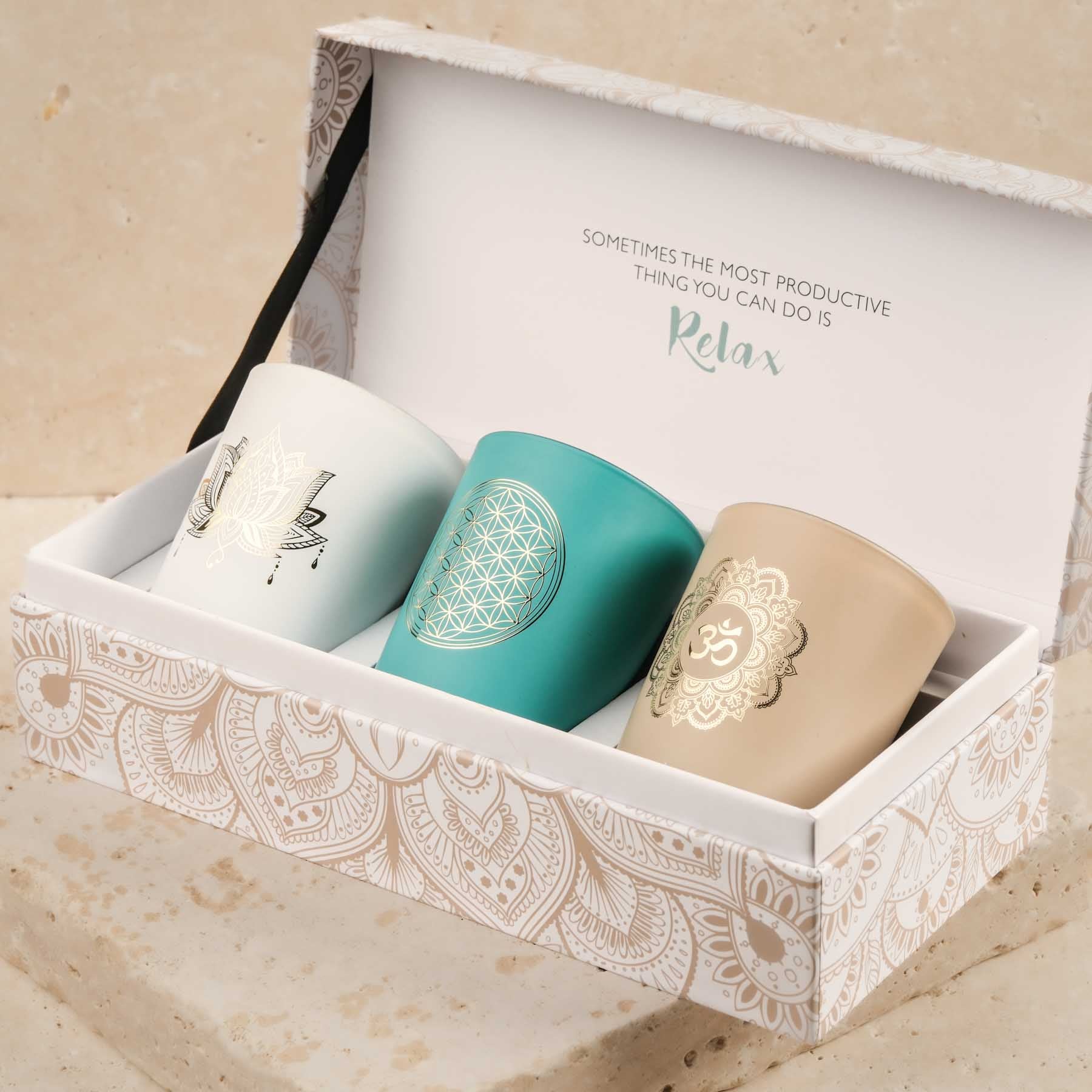 Duftkerzen 3er Set - Geschenkbox