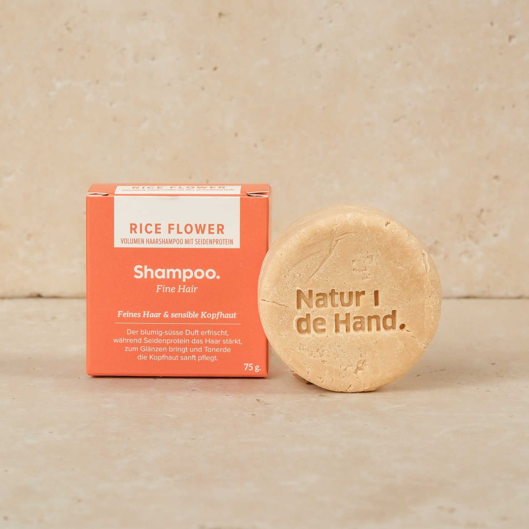 Feste Haarseife , zero waste - Shampoo Bar - Rice Flower