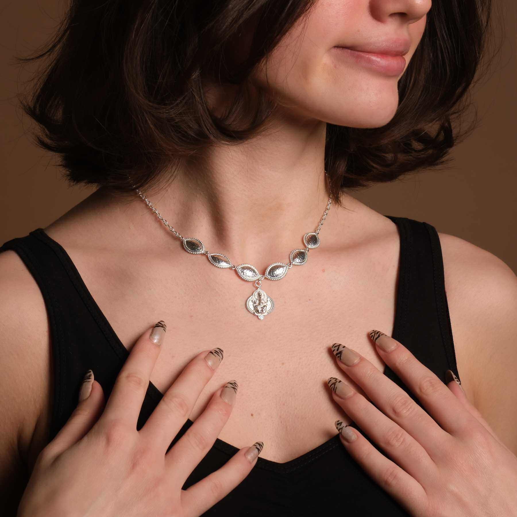 Collana Jaipur con pendente Ganesh in argento