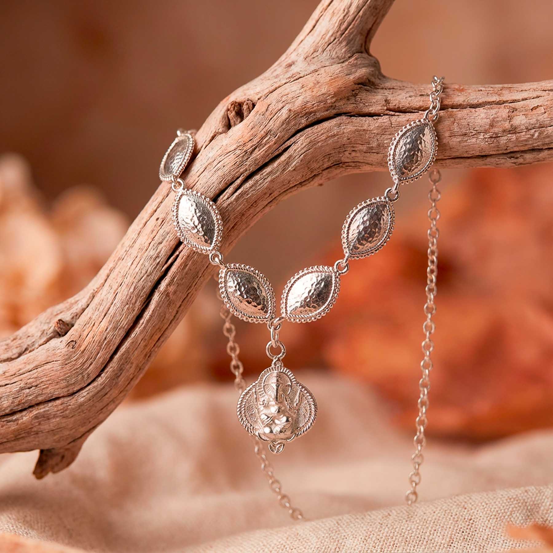 Collana Jaipur con pendente Ganesh in argento