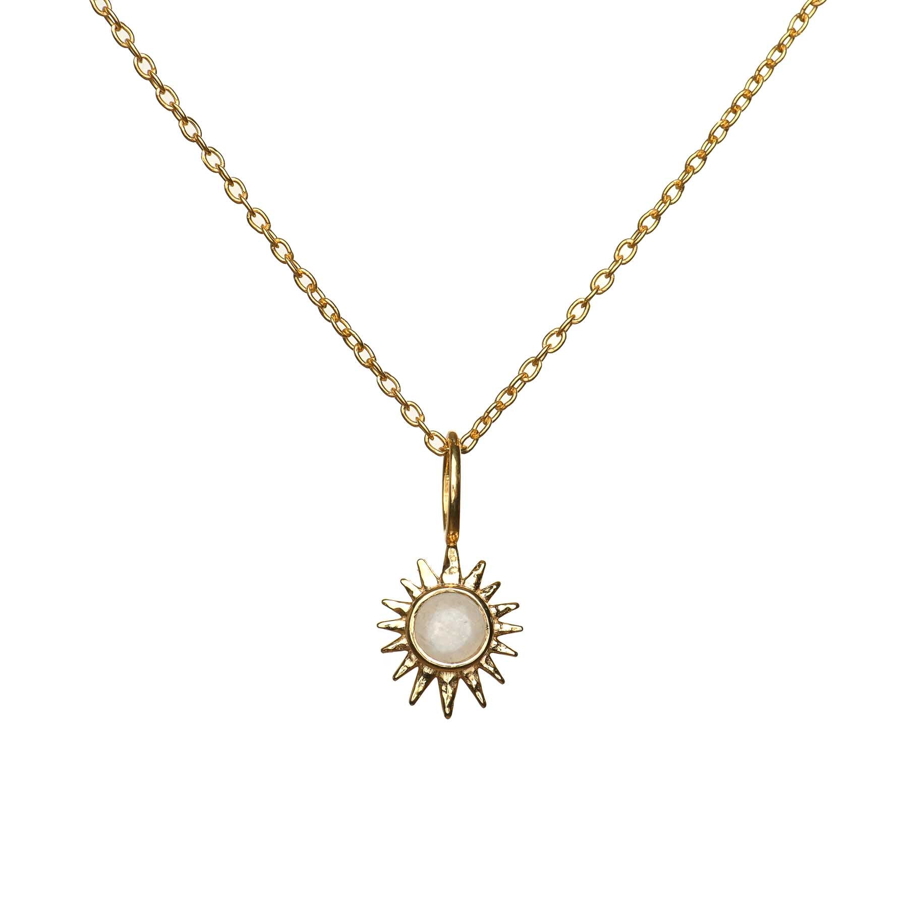 Halskette Nordstern gold mit Mondstein