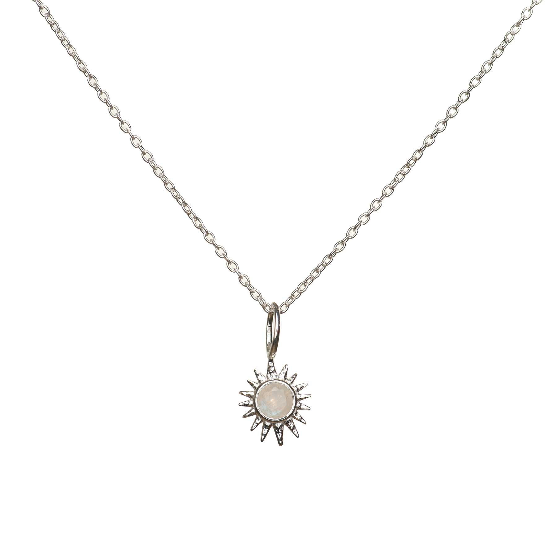 Halskette Nordstern silber mit Mondstein