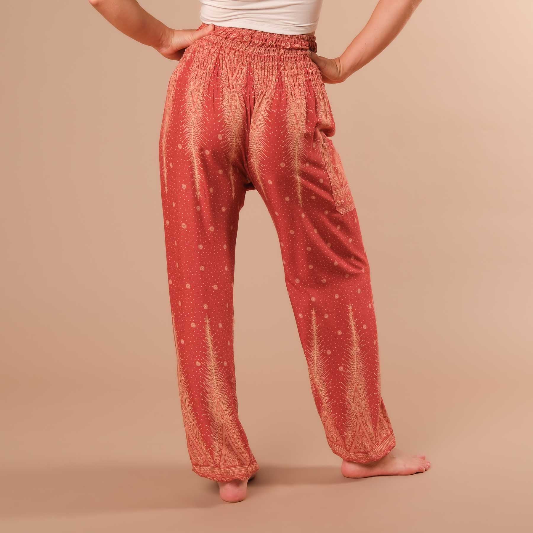 Haremshose, Pluderhose für Yoga und Freizeit Bohemian orange