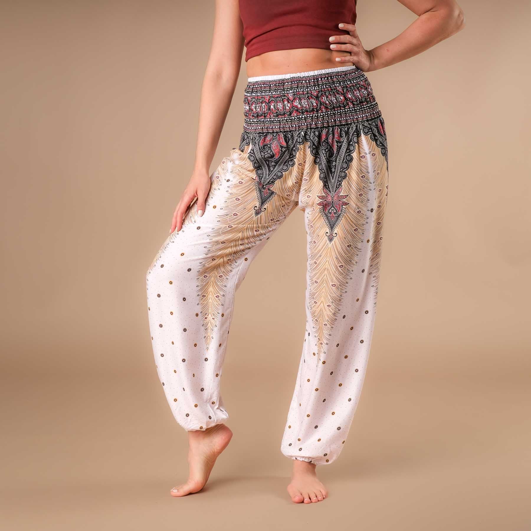 Yoga Haremshose Feather weiss