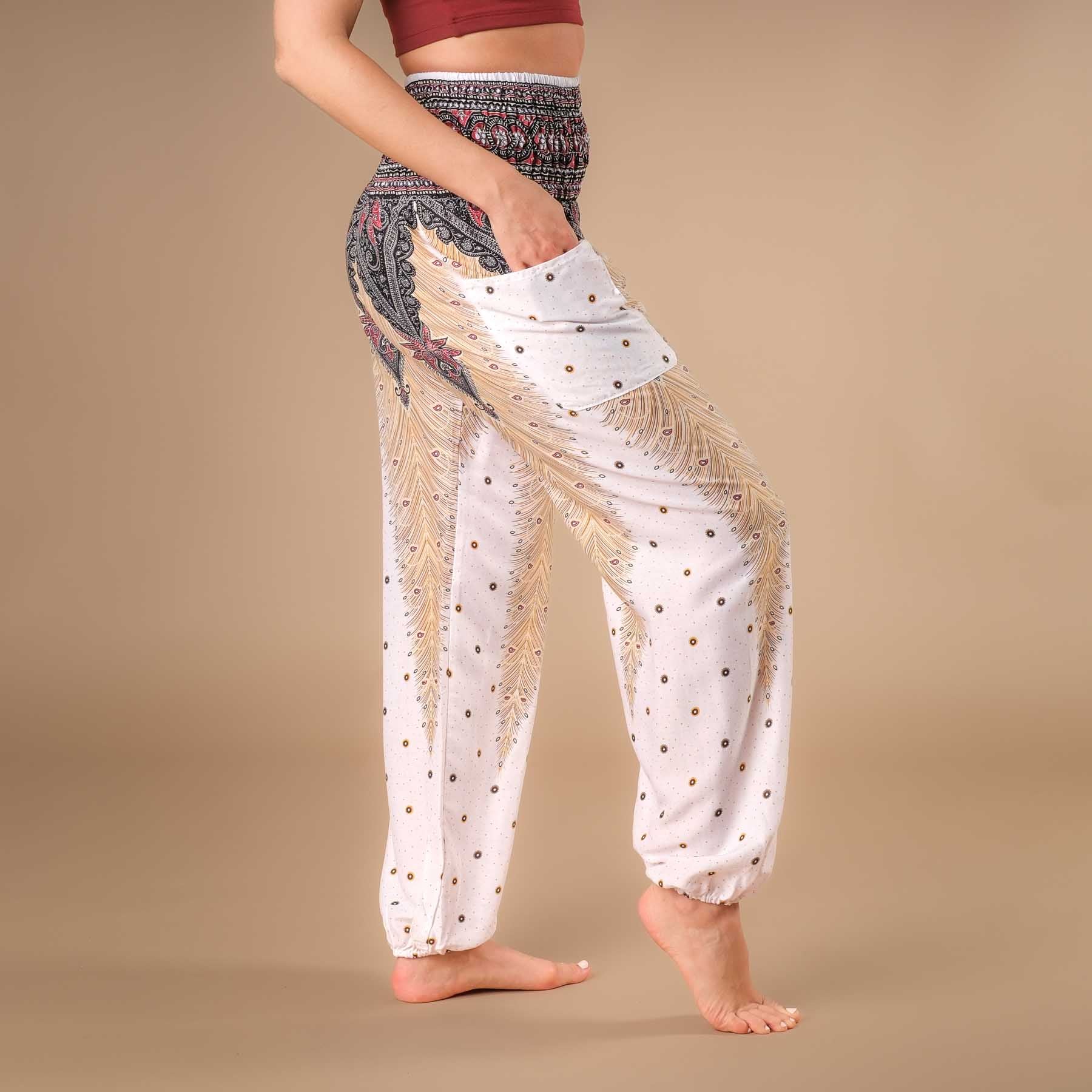Yoga Haremshose Feather weiss