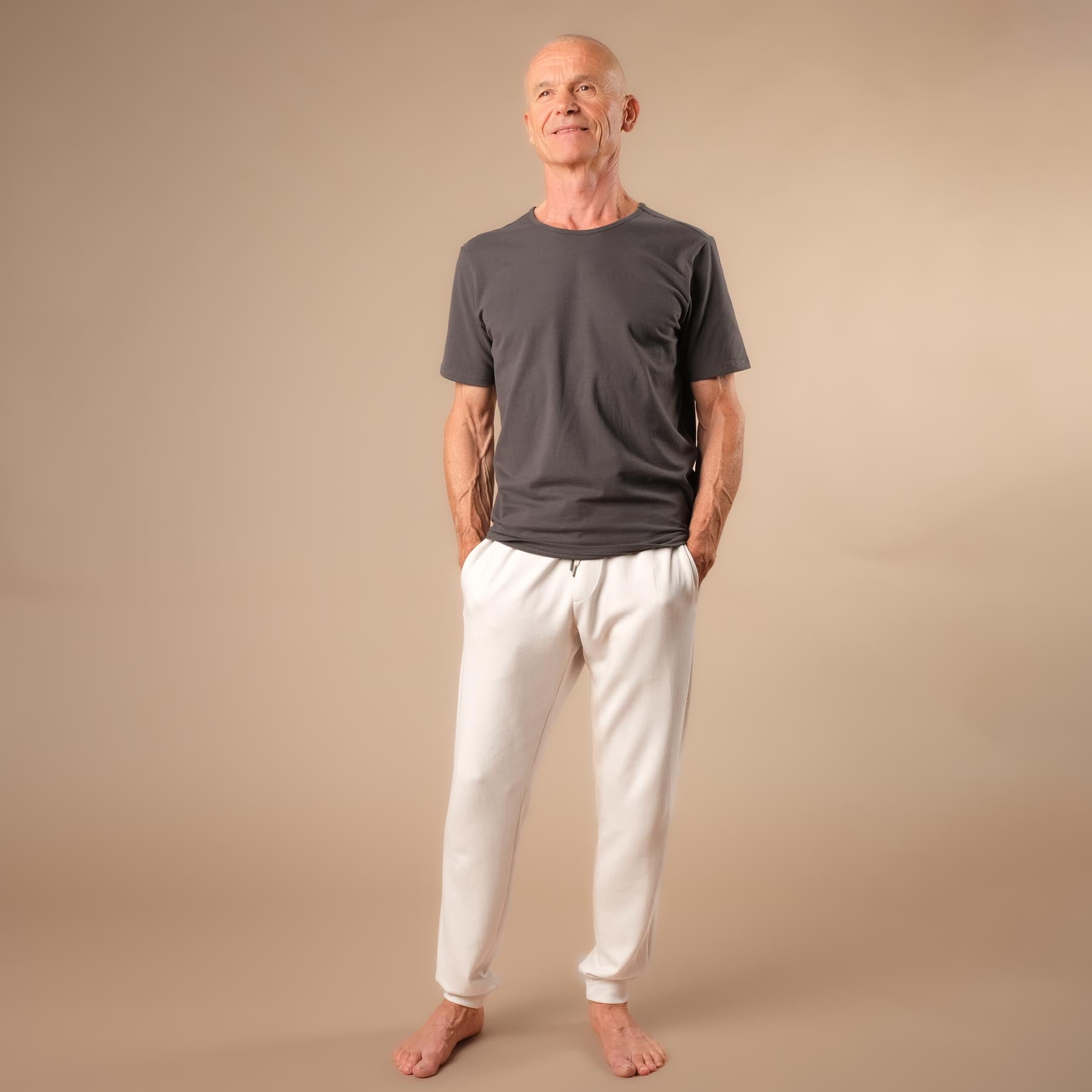 Herren Yoga Shirt Sunny kurzarm anthrazit