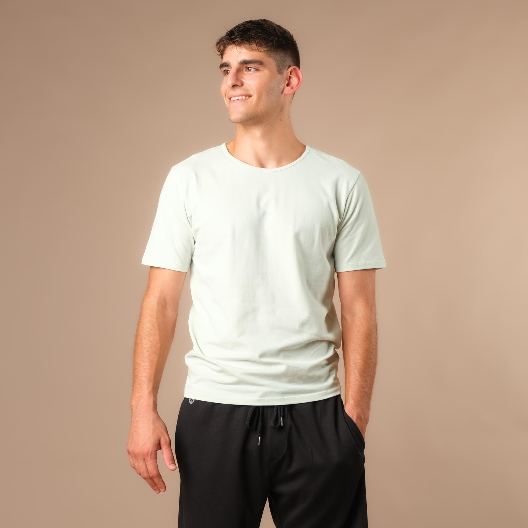 Herren Yoga Shirt Sunny kurzarm hellmint