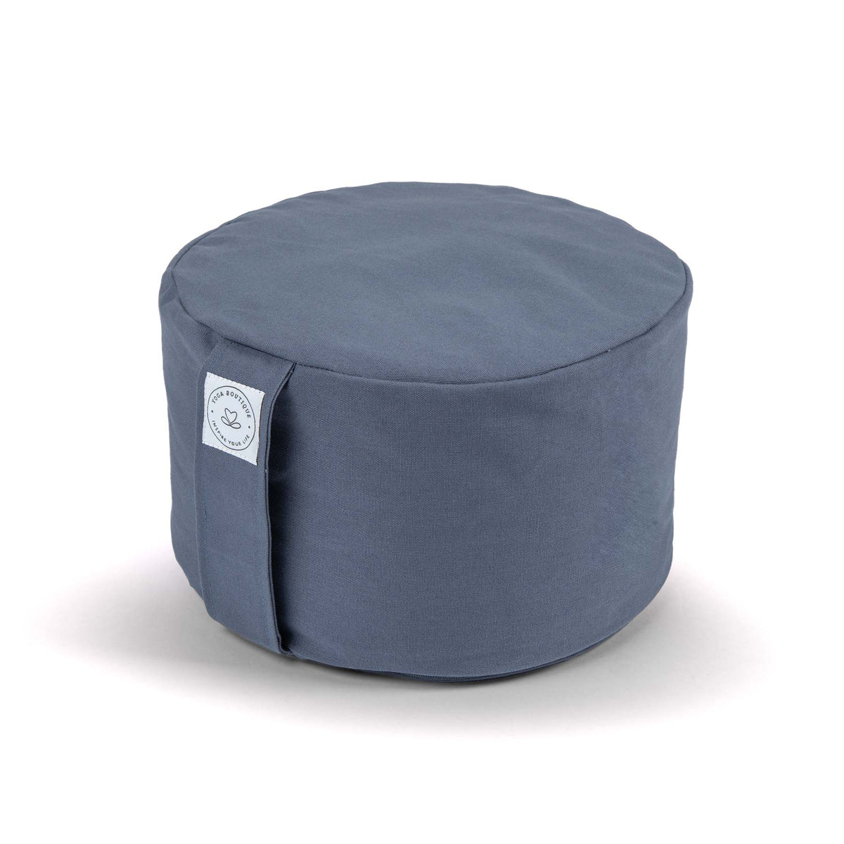 Cuscino da meditazione rotondo, tinta unita, extra alto, blu cielo