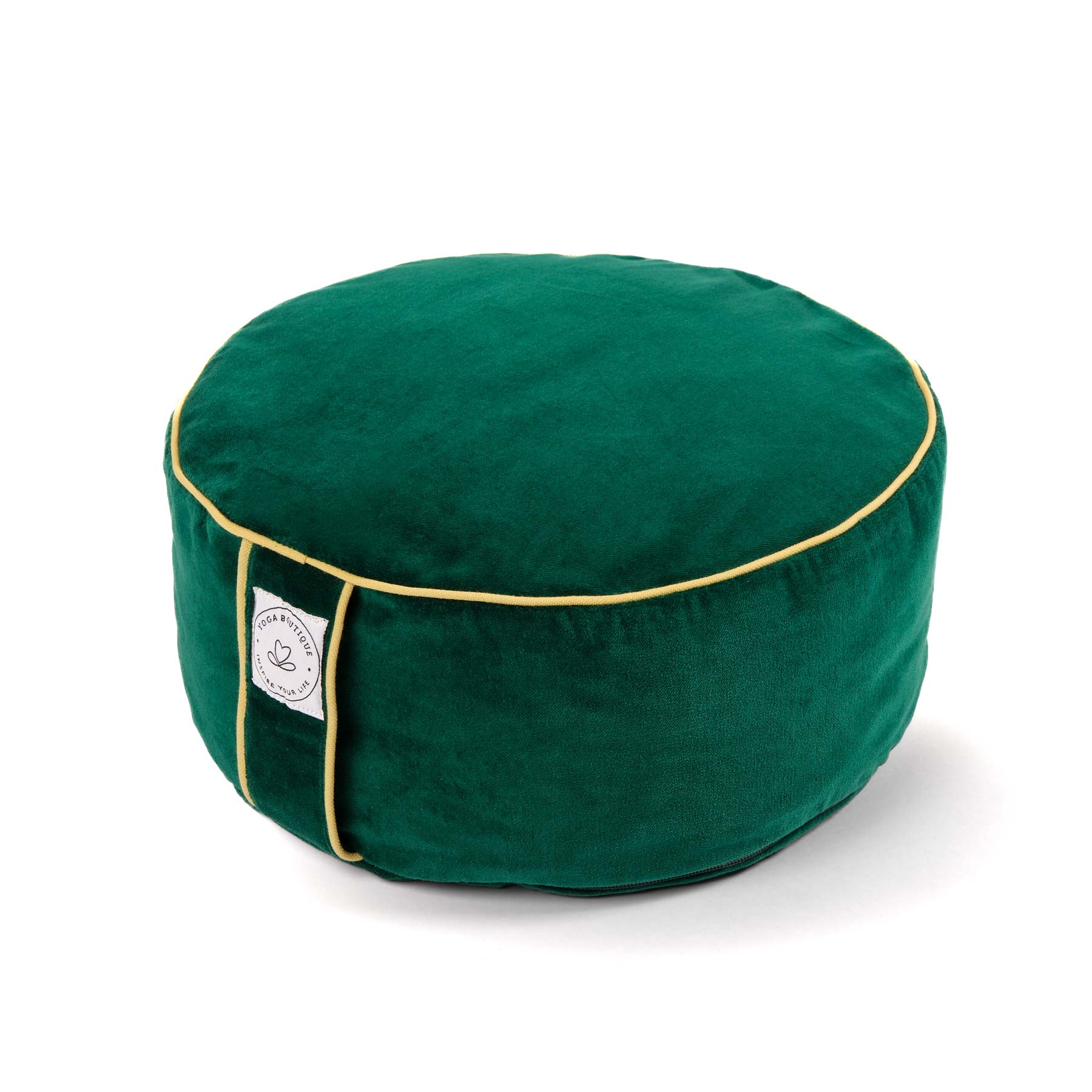 Meditationskissen Samt rund uni irish-green