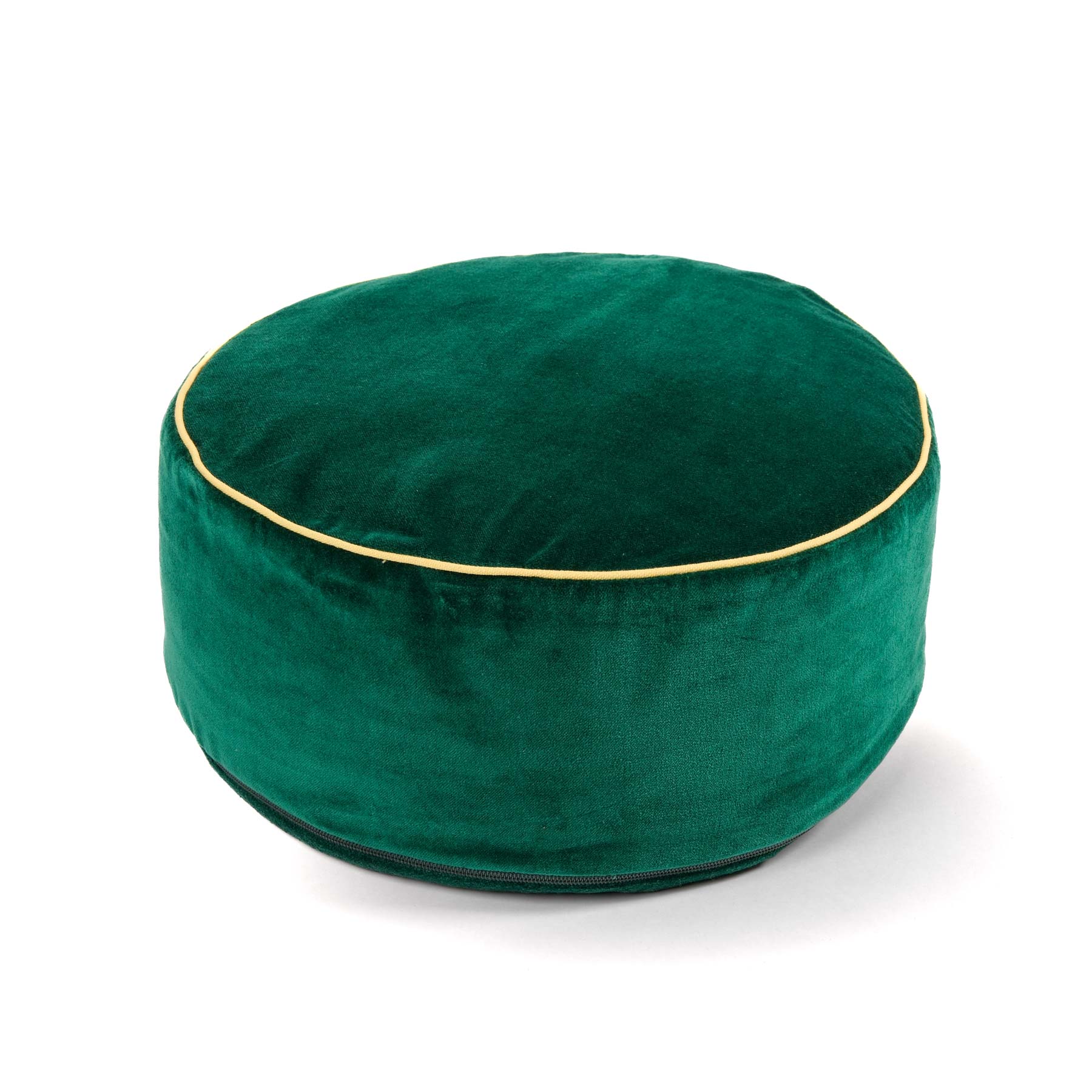 Meditationskissen Samt rund uni irish-green