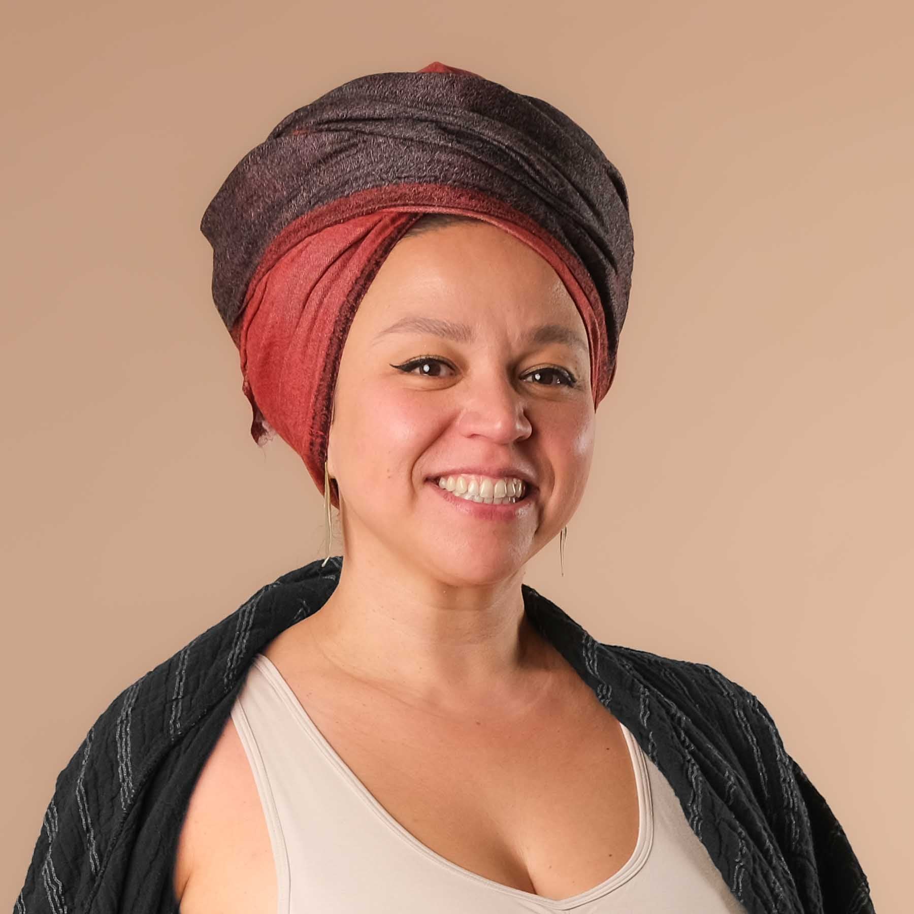 Meditationstuch Schal Feinwolle Lava double