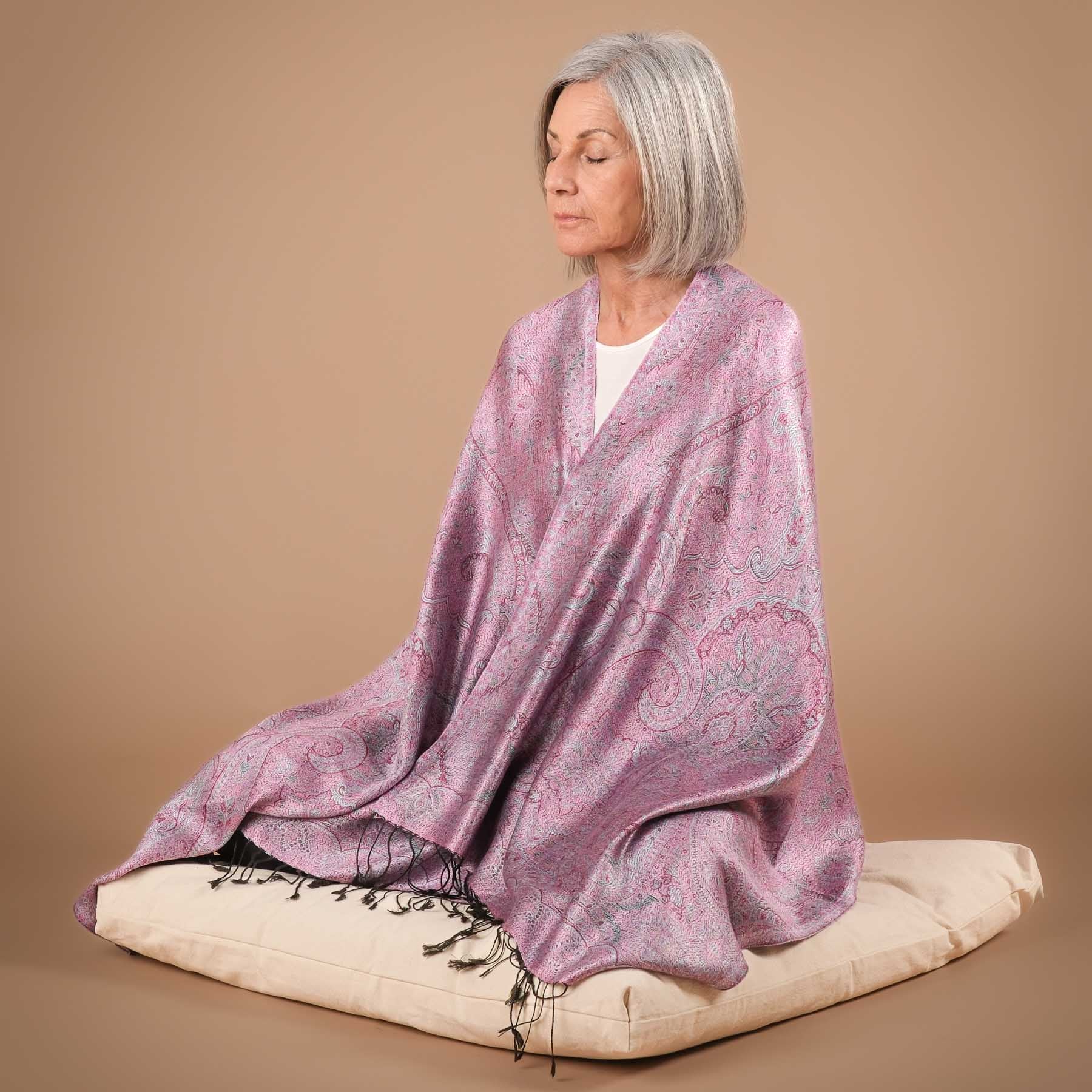 Meditationstuch Schal Seide Libra