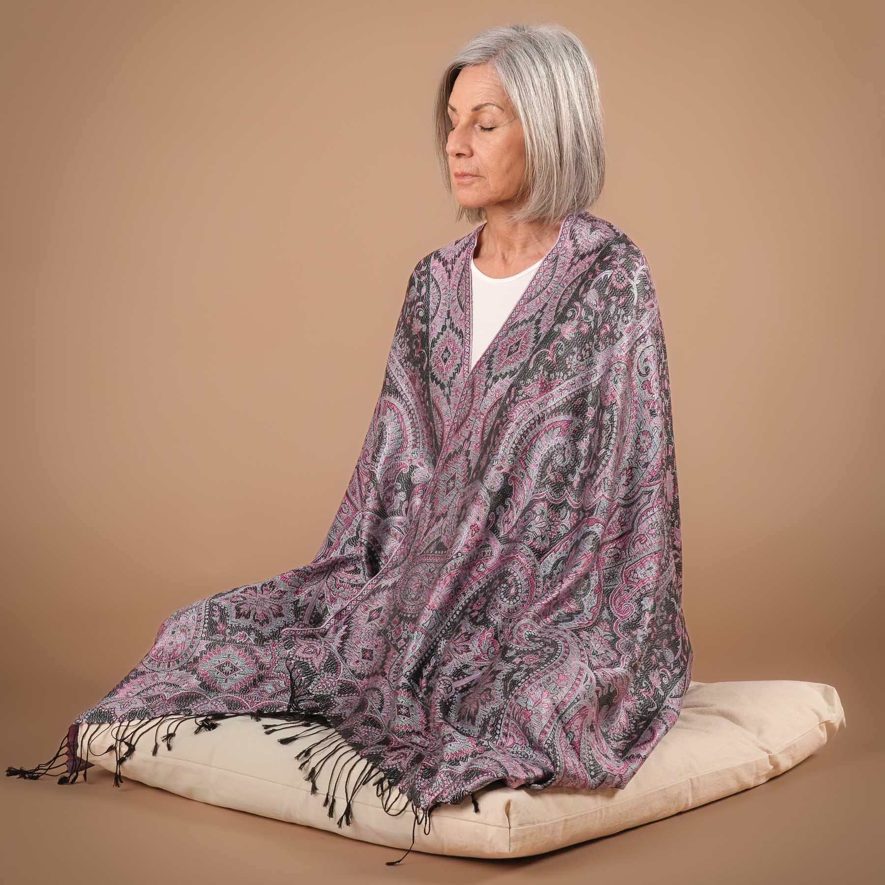 Meditationstuch Schal Seide Libra
