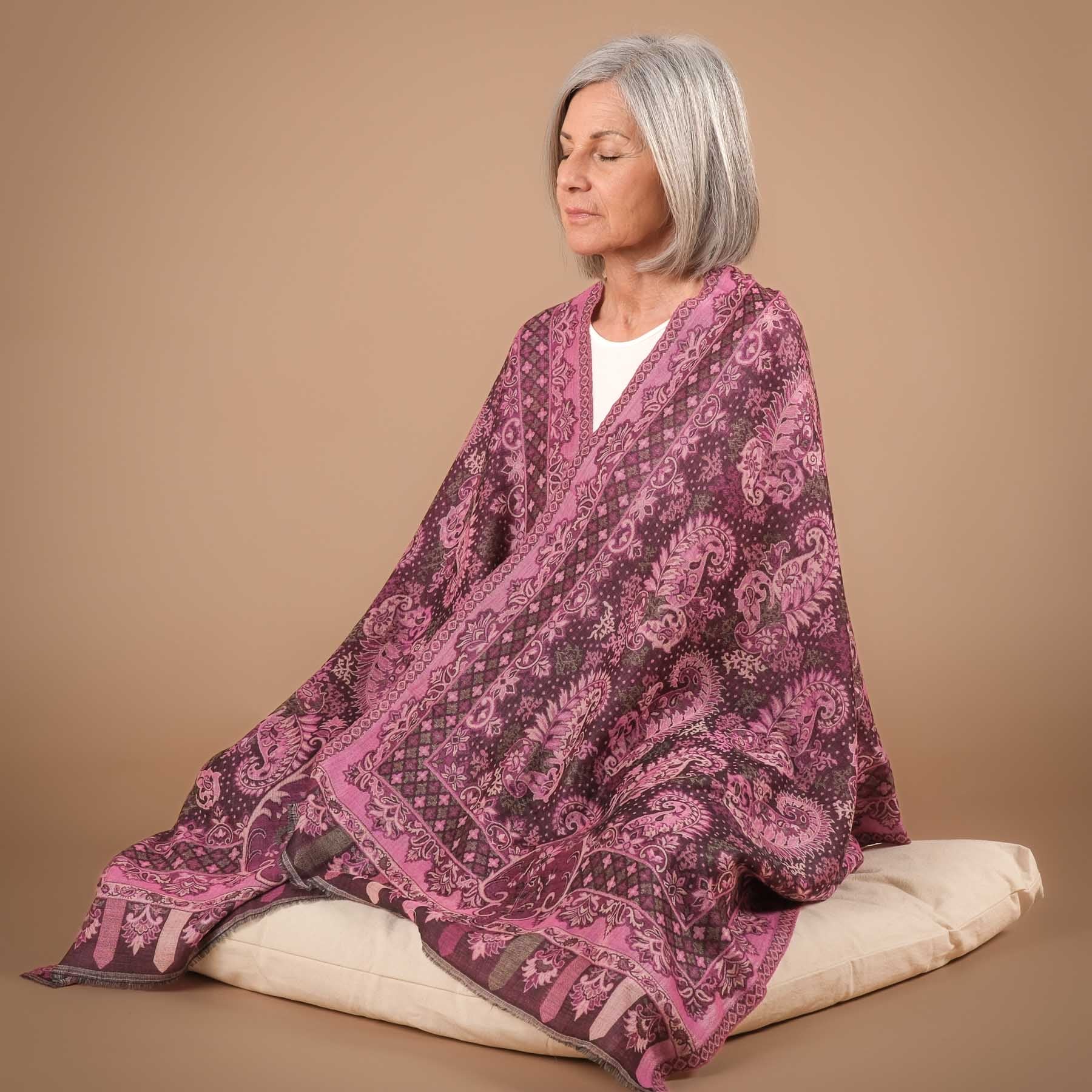 Meditationstuch Schal Feinwolle Princess