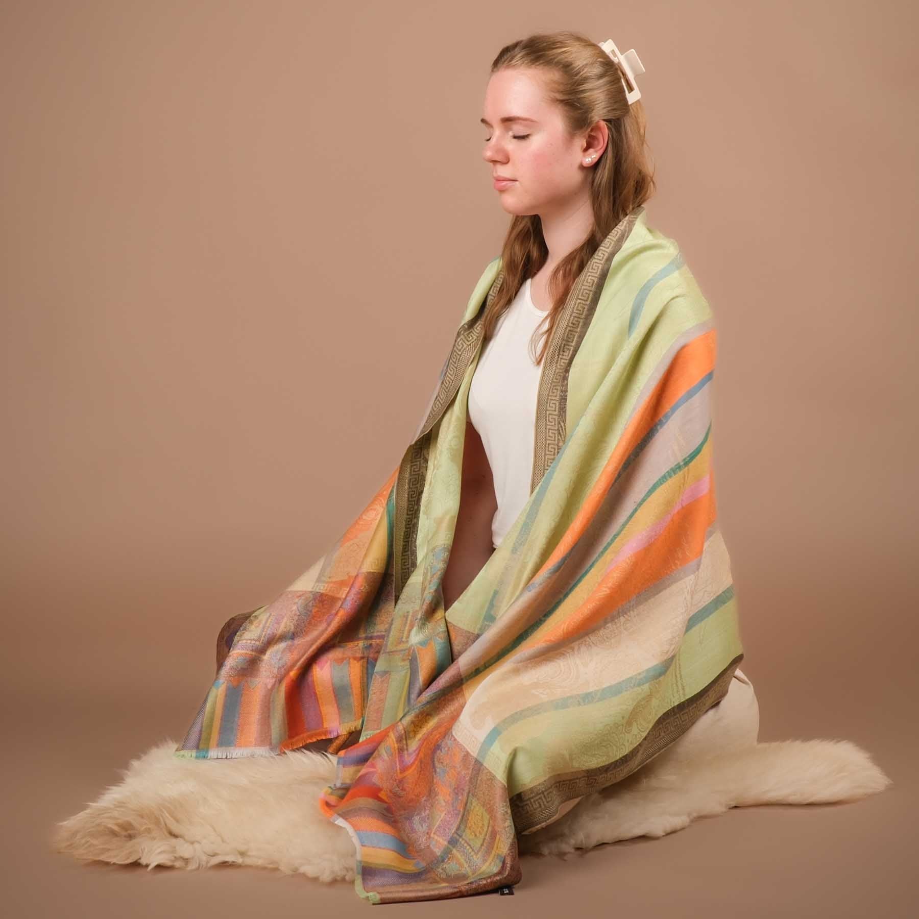 Meditationstuch Schal Earth