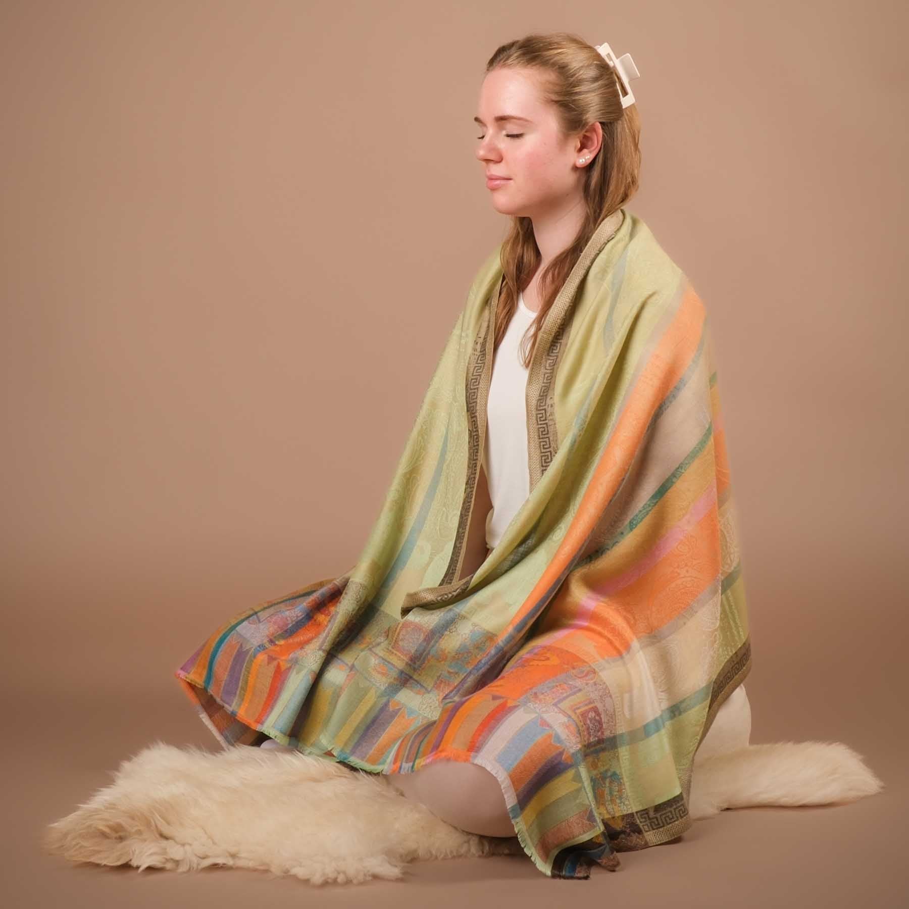 Meditationstuch Schal Earth