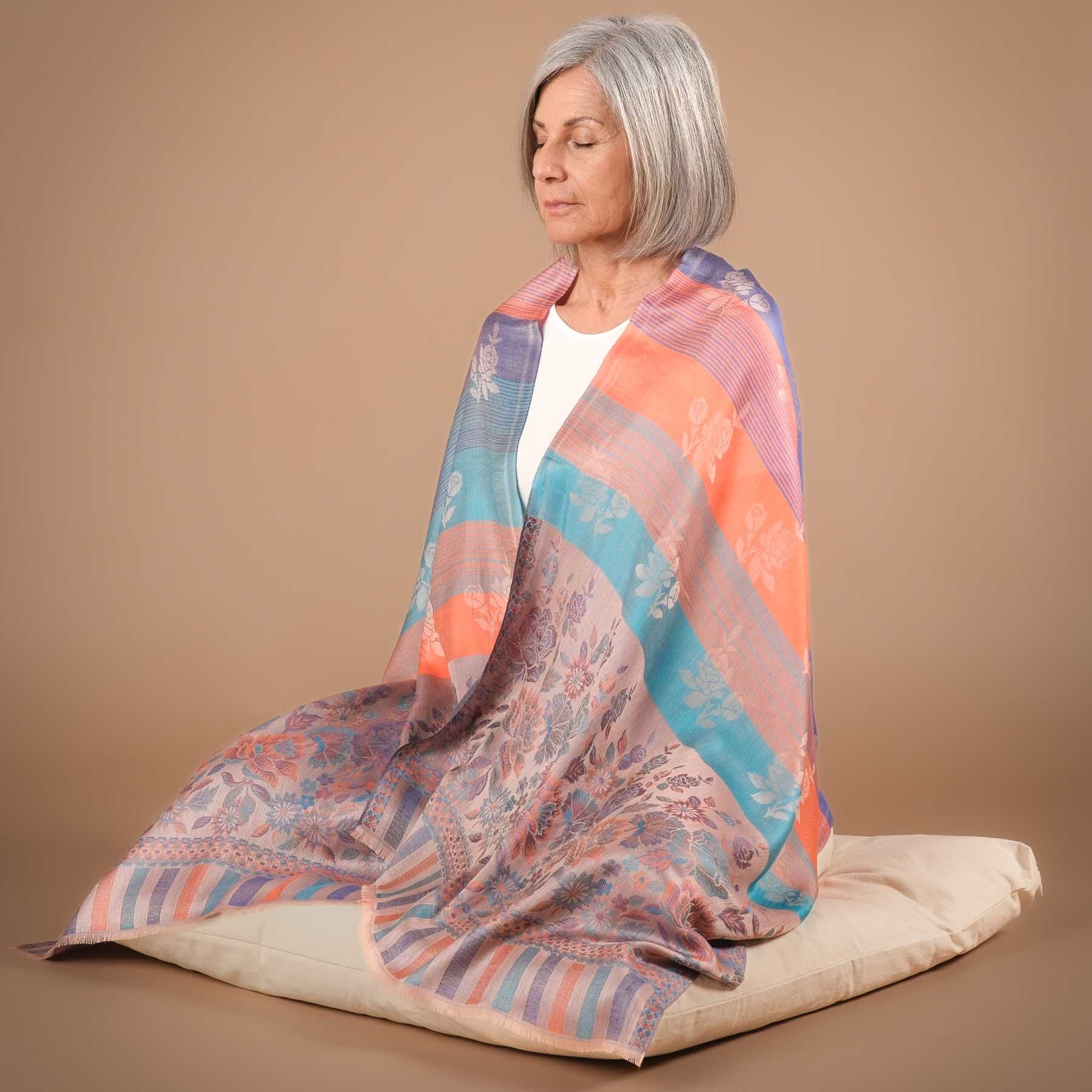Meditationstuch Schal Fleur