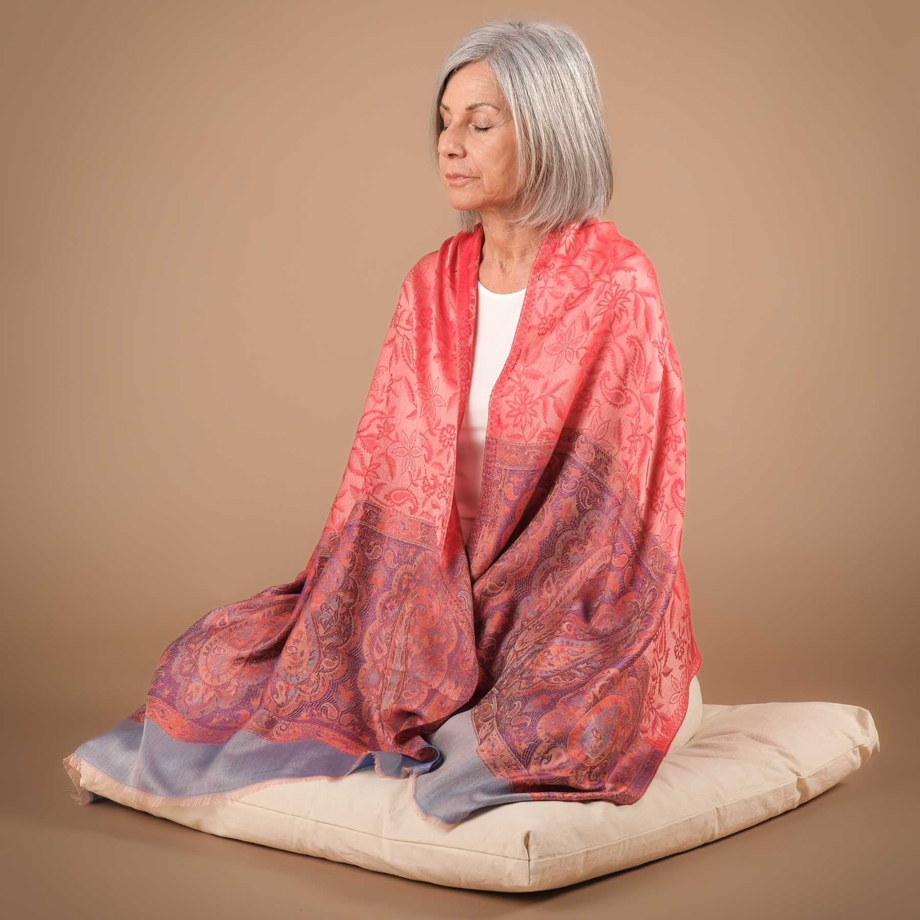 Meditationstuch Schal Oranje