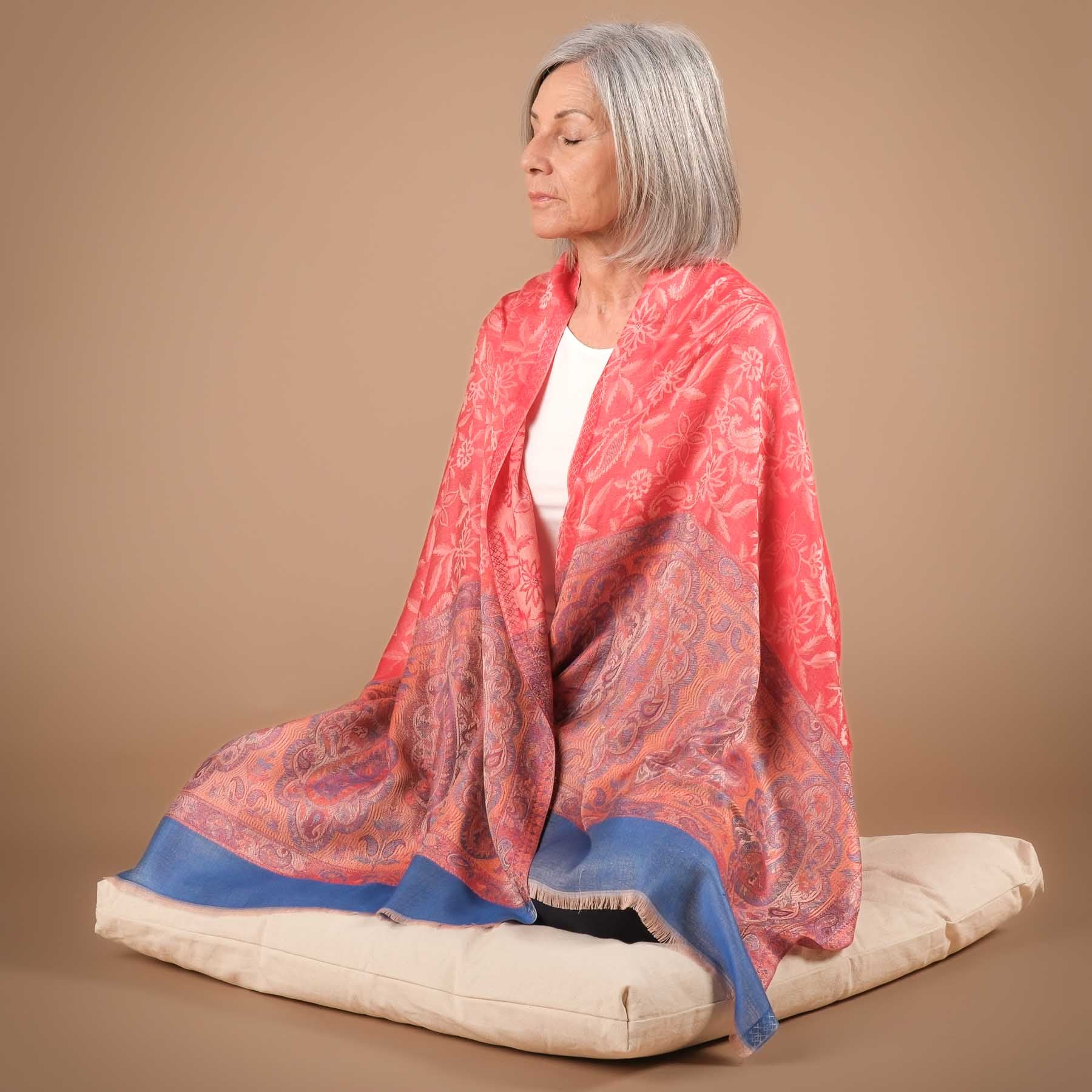 Meditationstuch Schal Oranje
