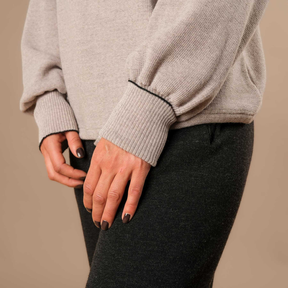 Merino Rollkragen Pullover nachhaltig und Swiss made beige