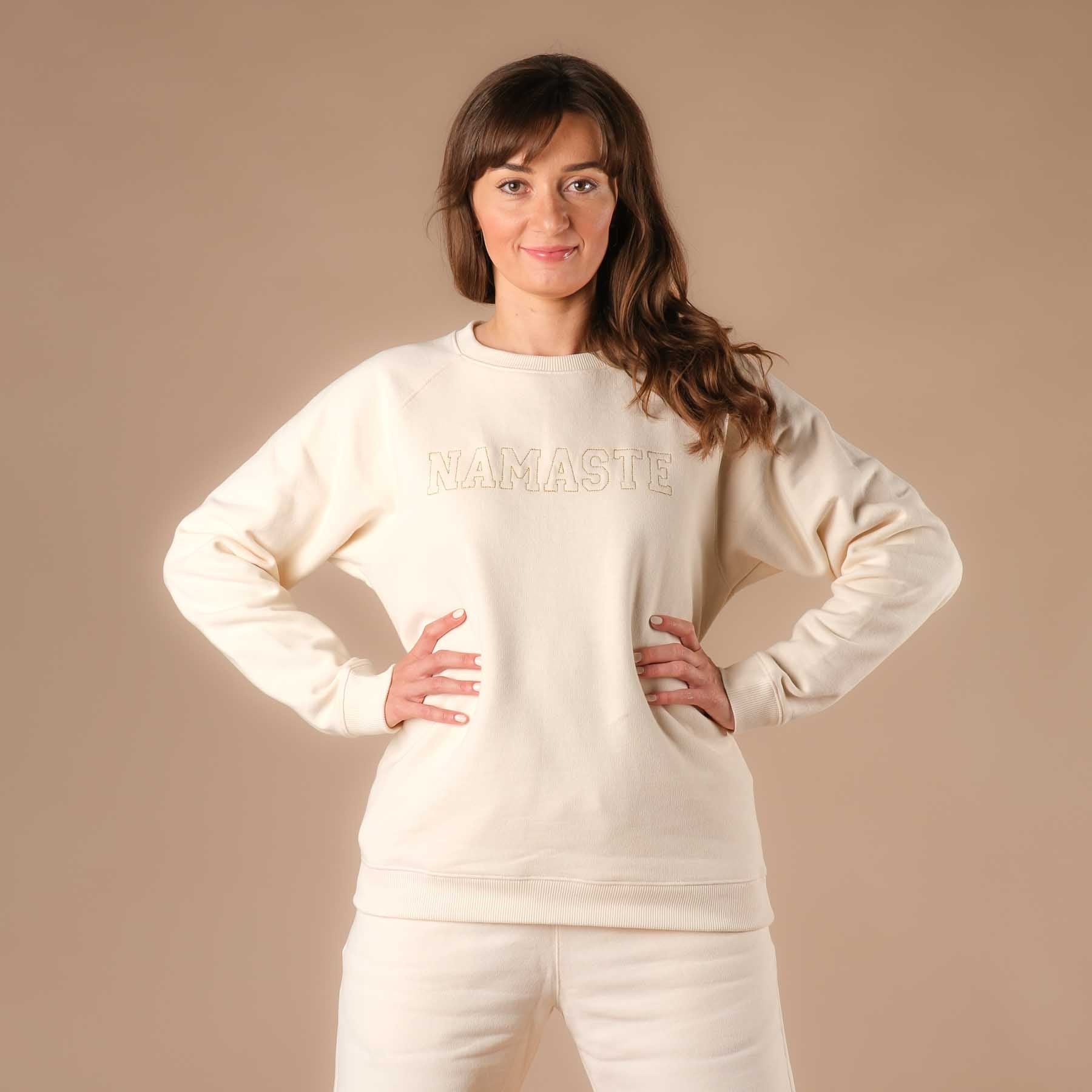 Yoga Sweater Namaste ecru