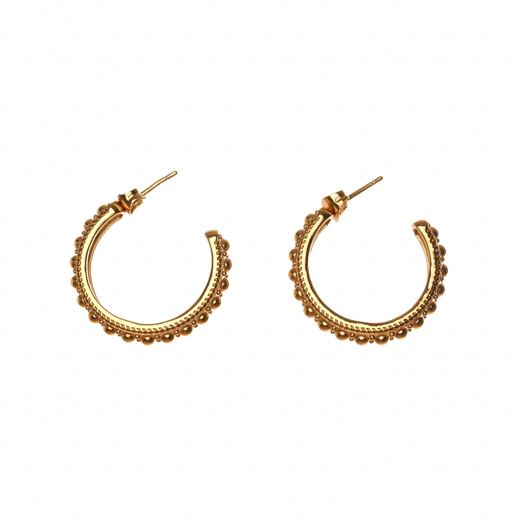 Orecchini a cerchio Magdalena in stile indiano oro