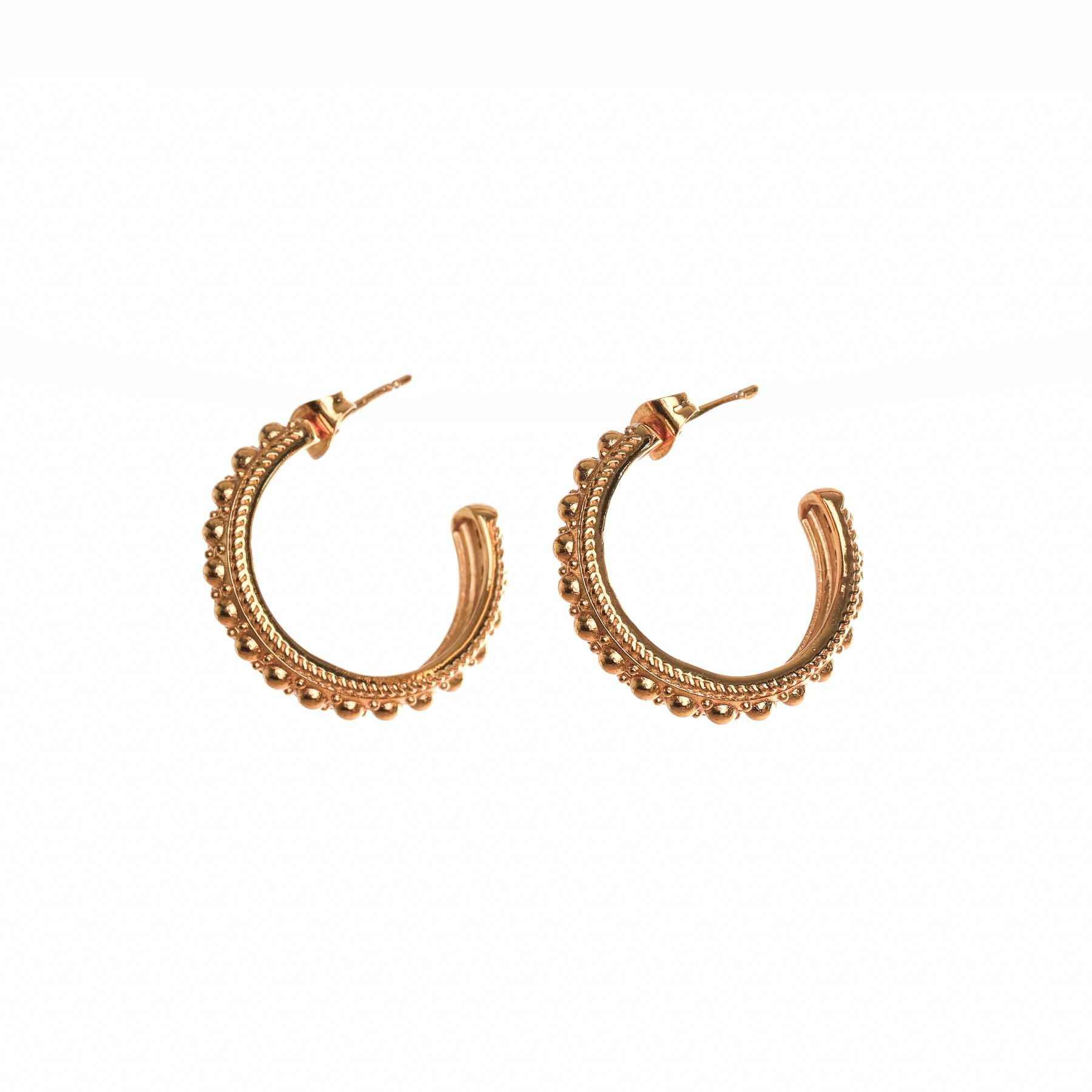 Orecchini a cerchio Magdalena in stile indiano oro