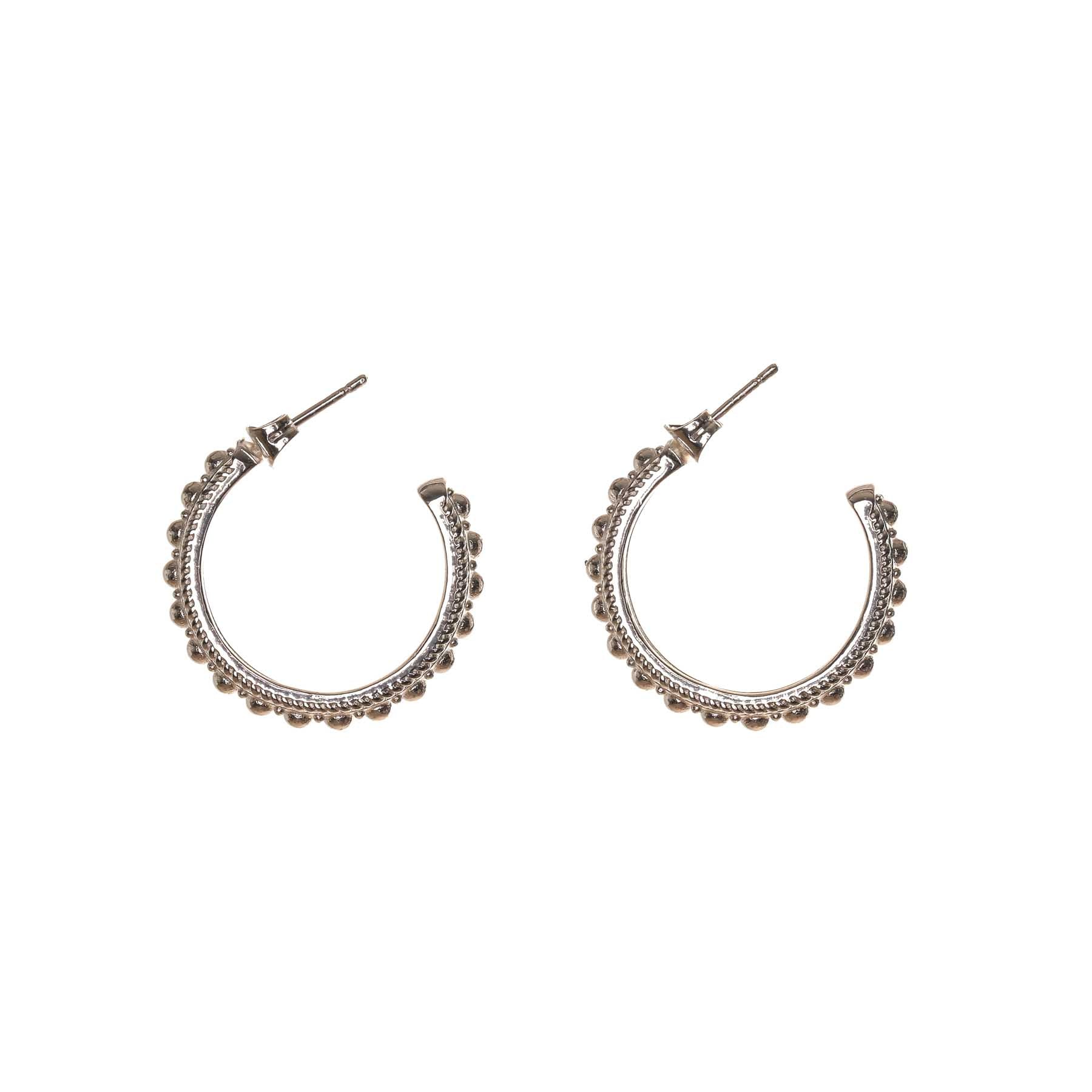 Orecchini a cerchio Magdalena in stile indiano argento
