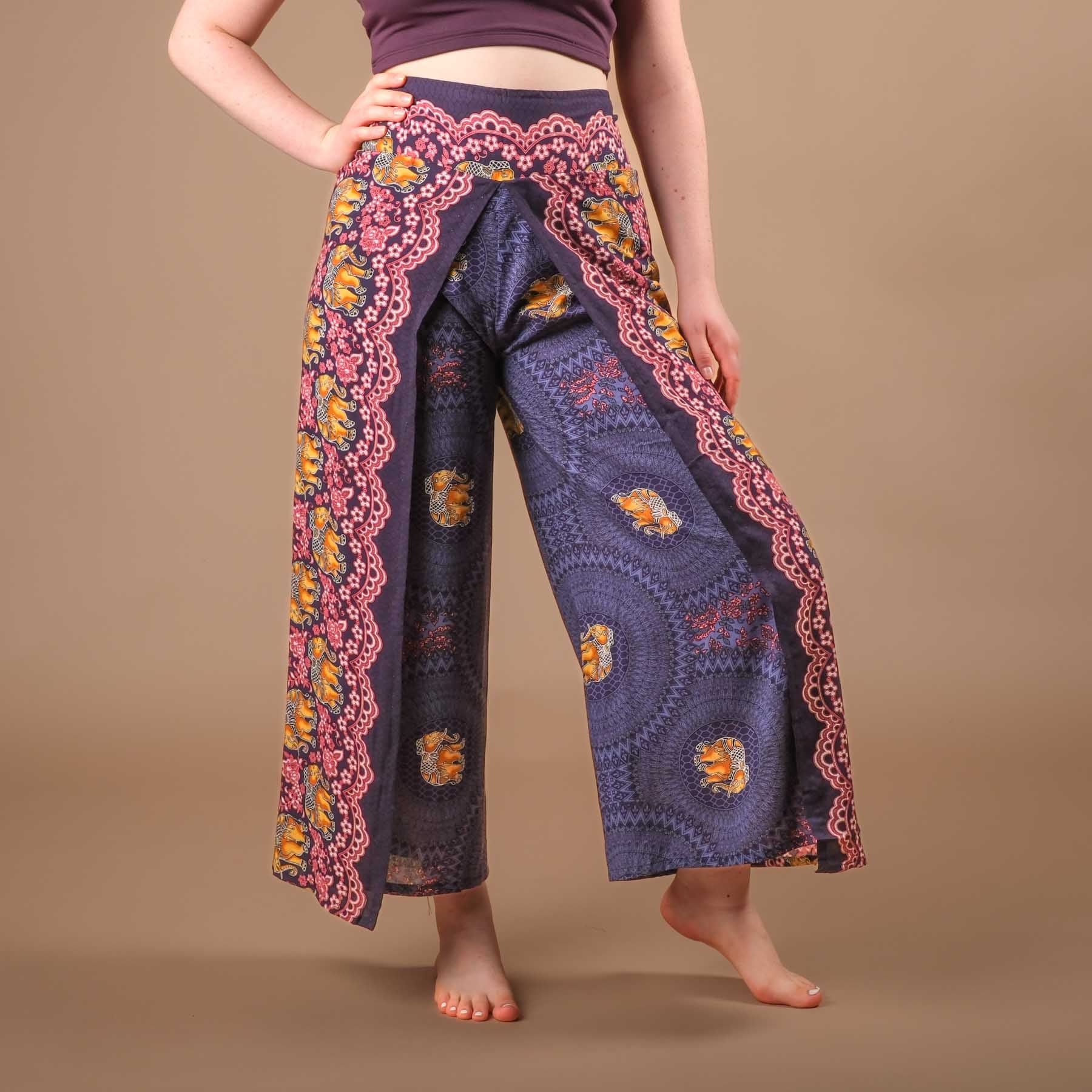 Palazzo Hose Marlenehose Elefant blau