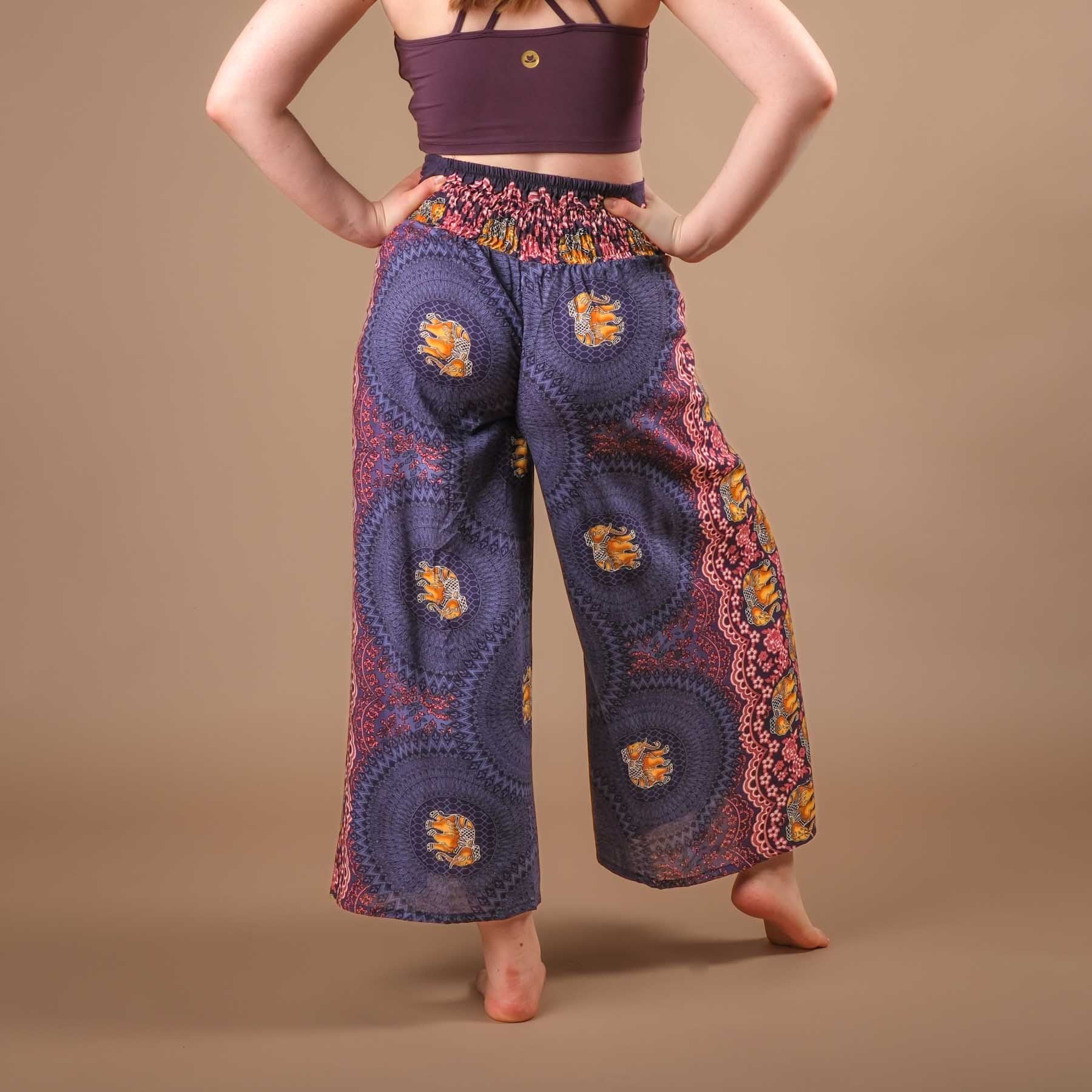 Palazzo Hose Marlenehose Elefant blau