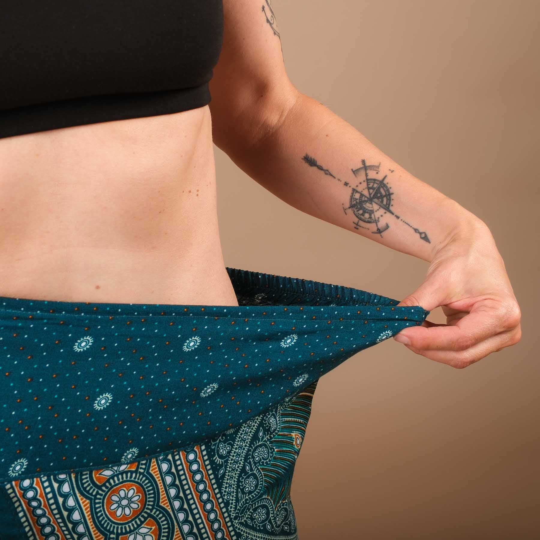 Palazzo Hose Marlenehose Feather türkis