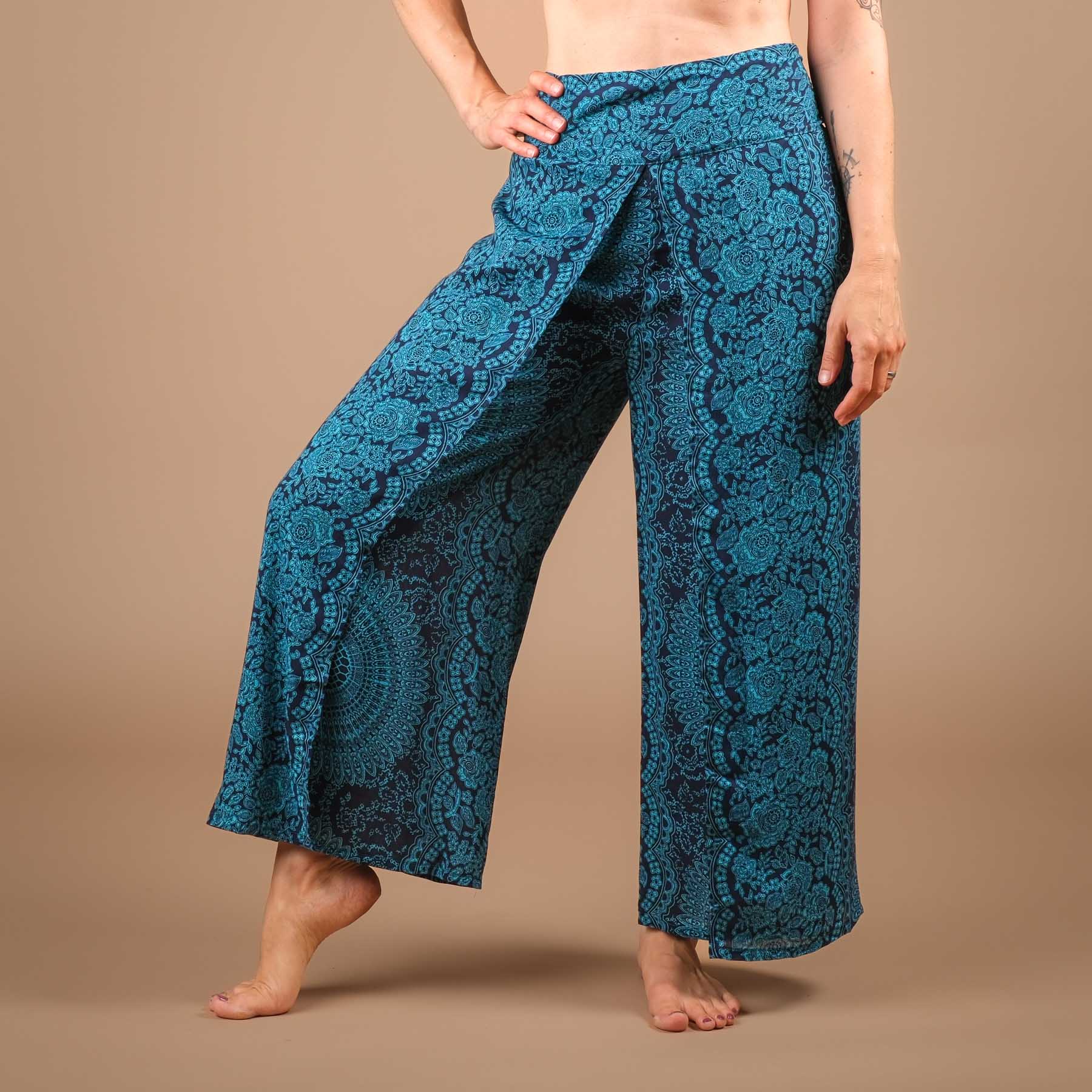 Palazzo Hose Marlenehose Indian Summer blau