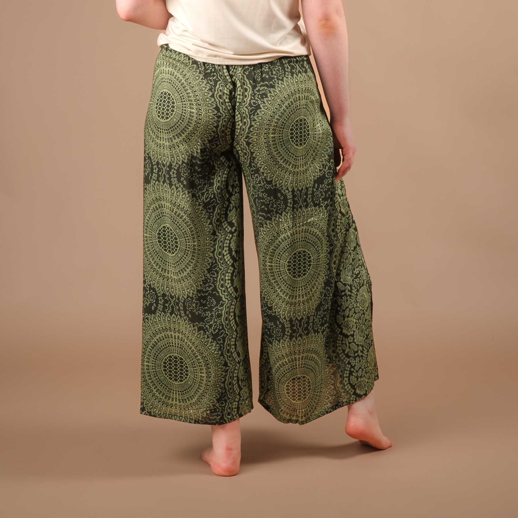 Palazzo Hose Marlenehose Indian Summer olive